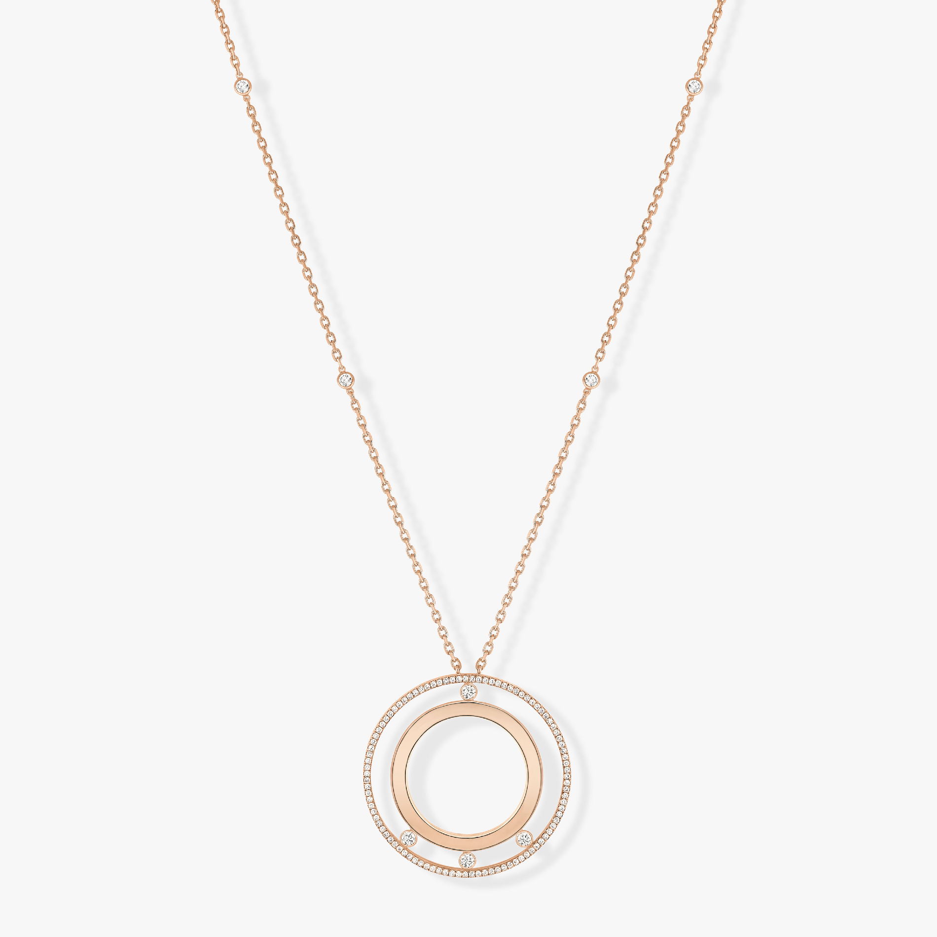 Collier Collier Long Move Romane Diamant Or Rose