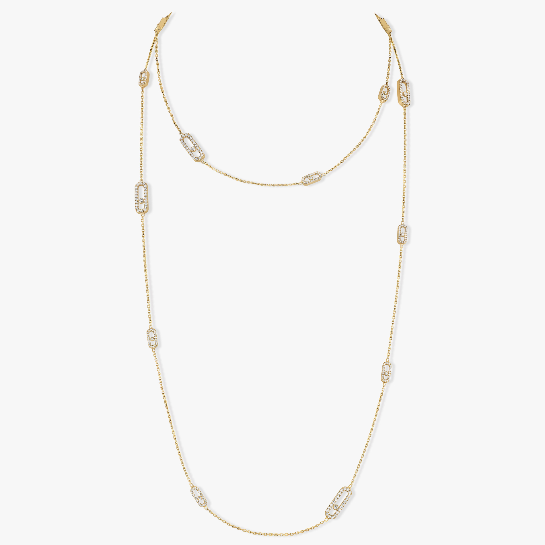 Collier Sautoir Long Move Uno Diamant Or Jaune