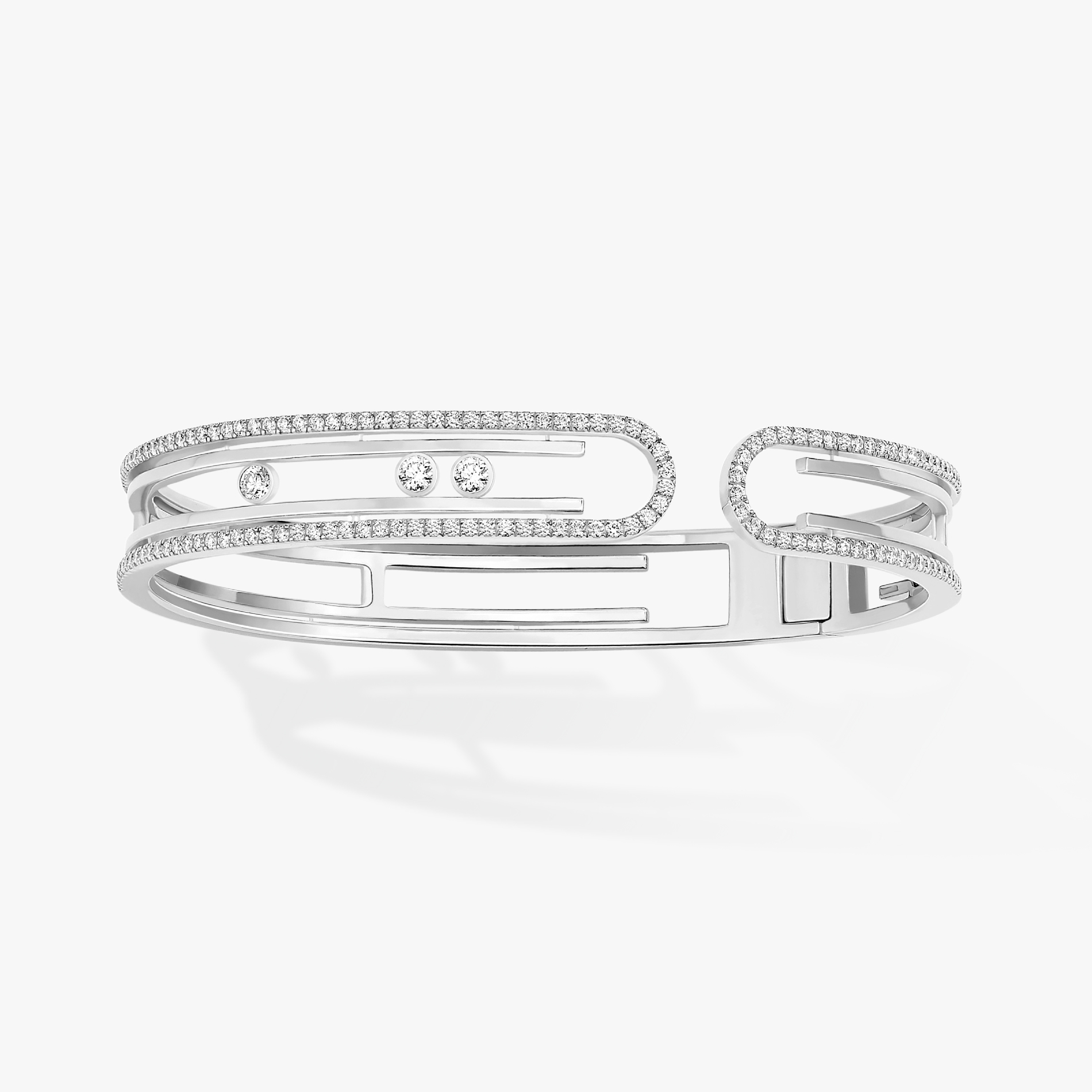 Bracelet Bangle Move 10th Diamant Or Blanc