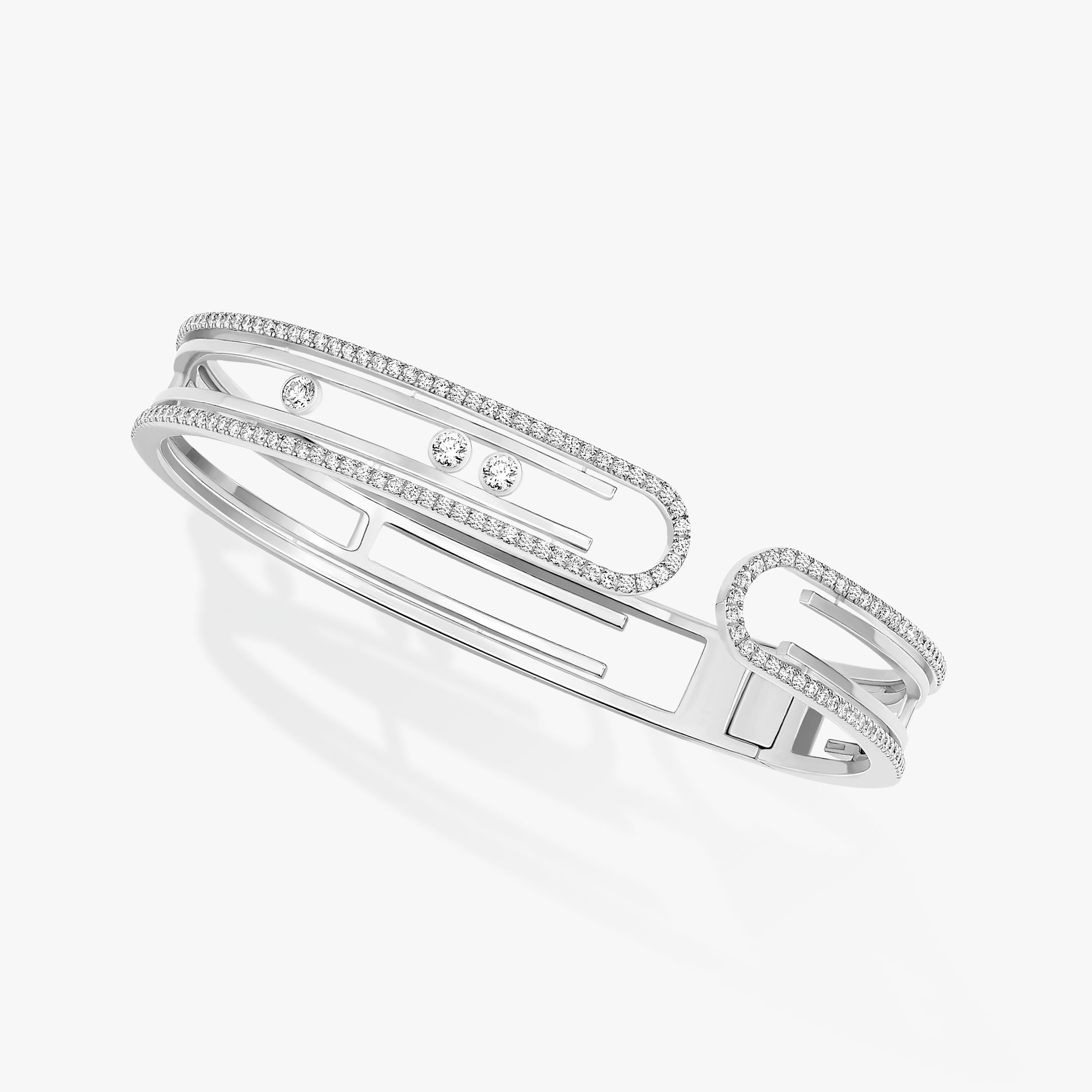 Bracelet Bangle Move 10th Diamant Or Blanc Move 10th Référence :  11426-WG -2