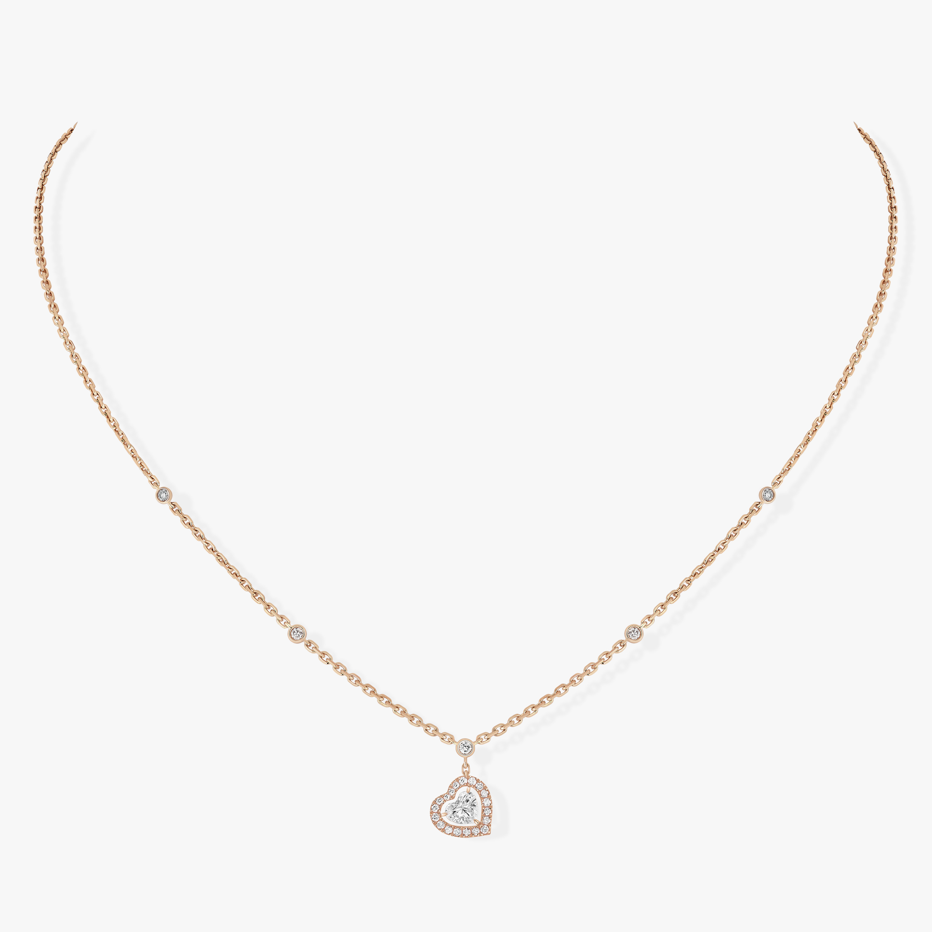 Collier Joy diamant cœur 0,15ct Diamant Or Rose Joy Cœur Référence :  11437-PG -2