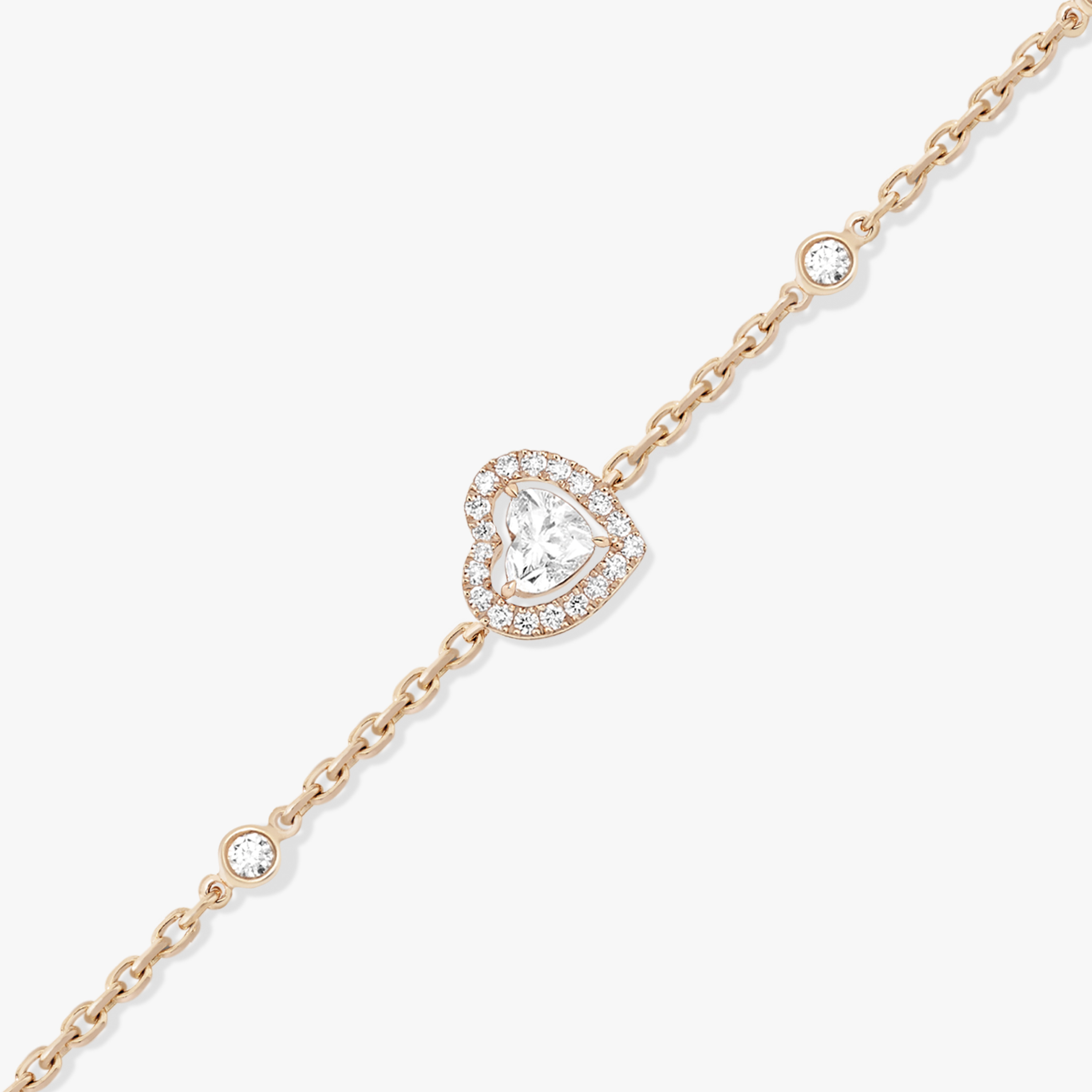 Bracelet Bracelet Joy diamant cœur 0,15ct Diamant Or Rose Joy Coeur Référence :  12069-PG -2