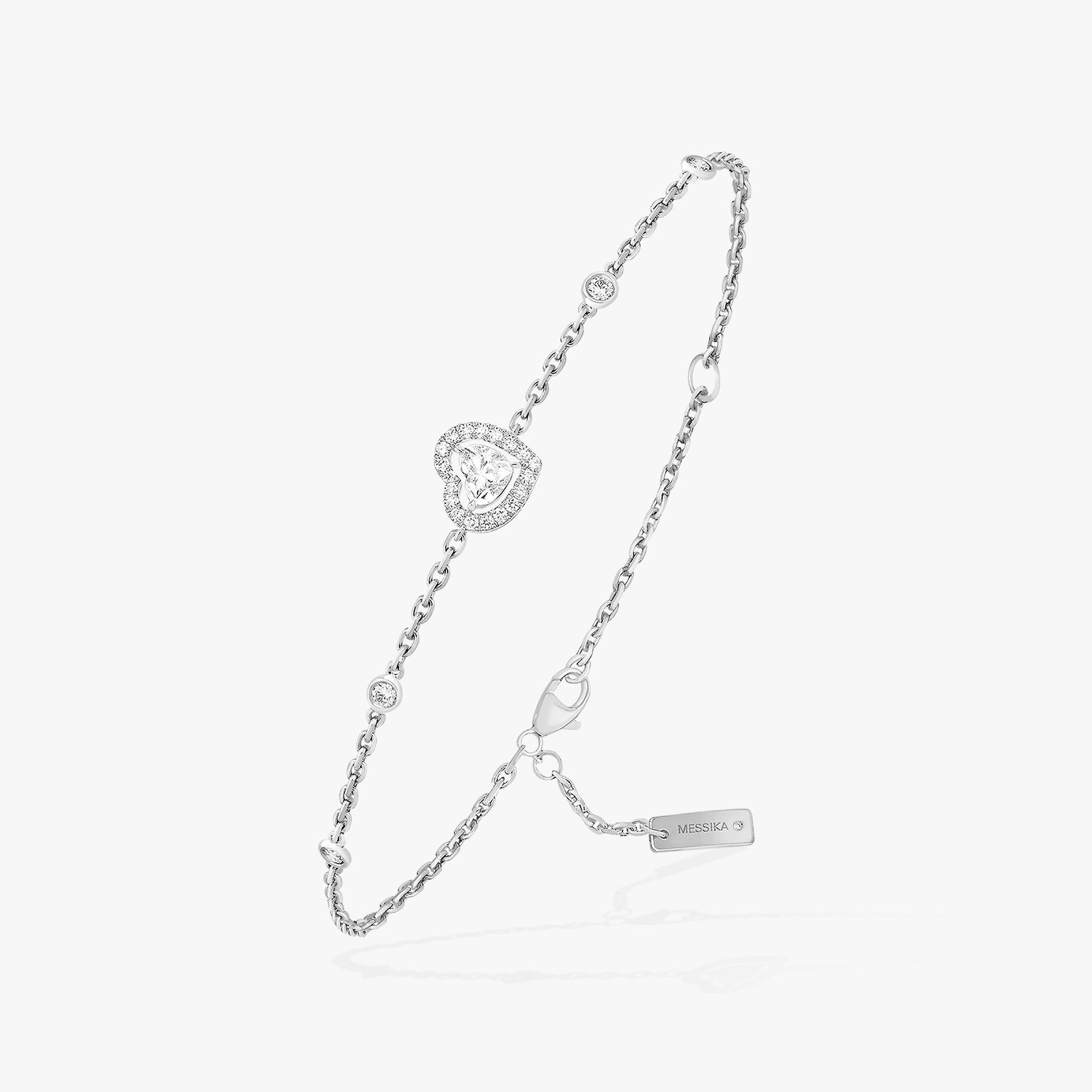 Bracelet Bracelet Joy diamant cœur 0,15ct Diamant Or Blanc