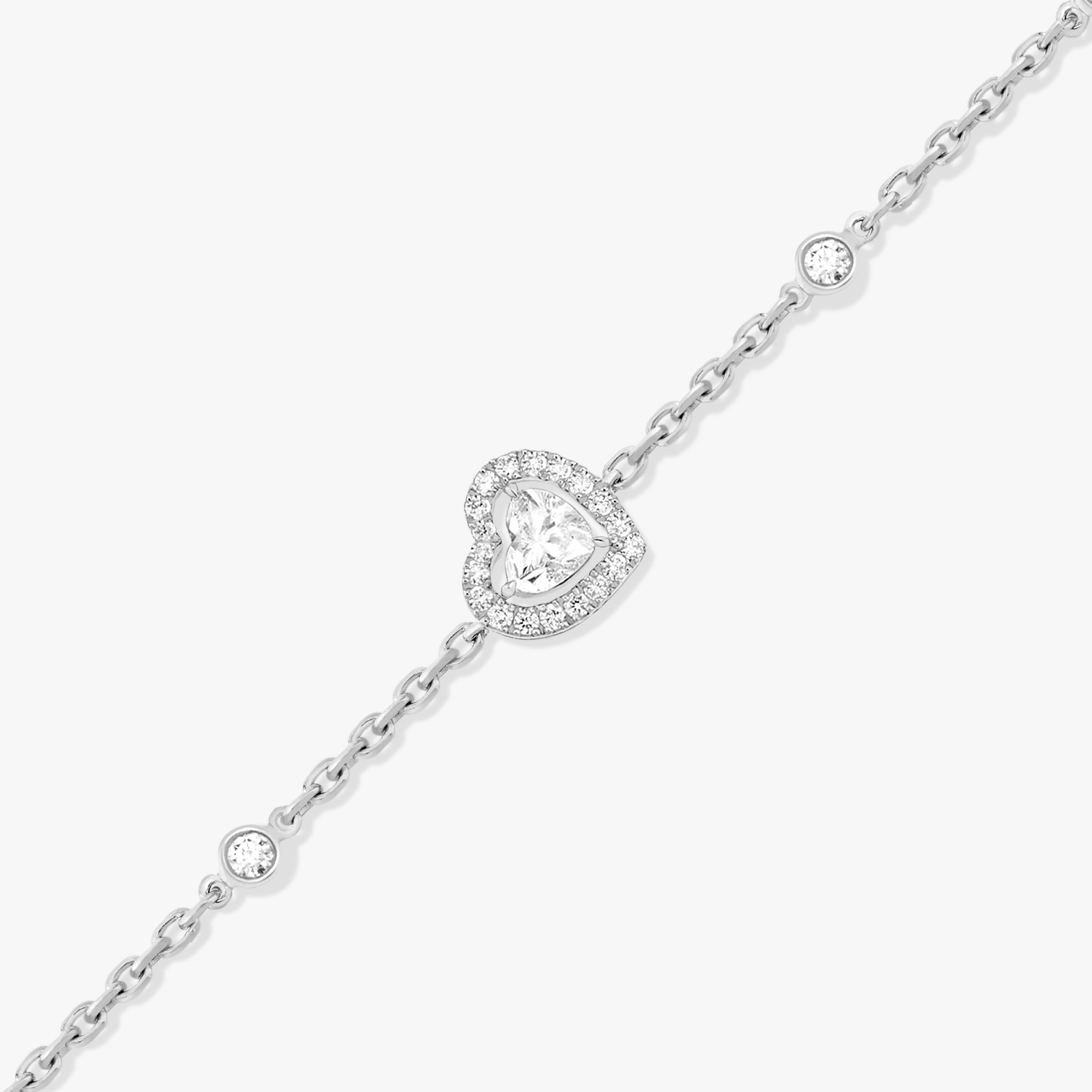 Bracelet Bracelet Joy diamant cœur 0,15ct Diamant Or Blanc Joy Coeur Référence :  12069-WG -2