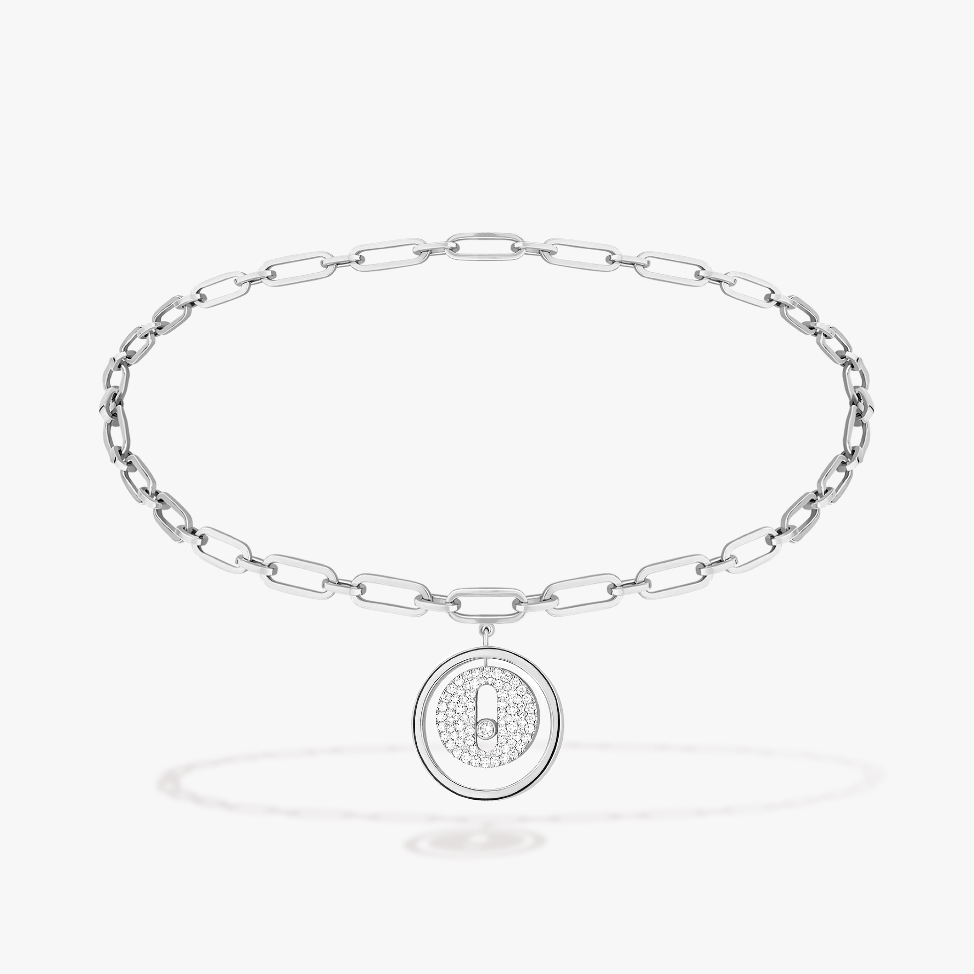 Bracelet Bracelet de Cheville Lucky Move Pavé Diamant Or Blanc