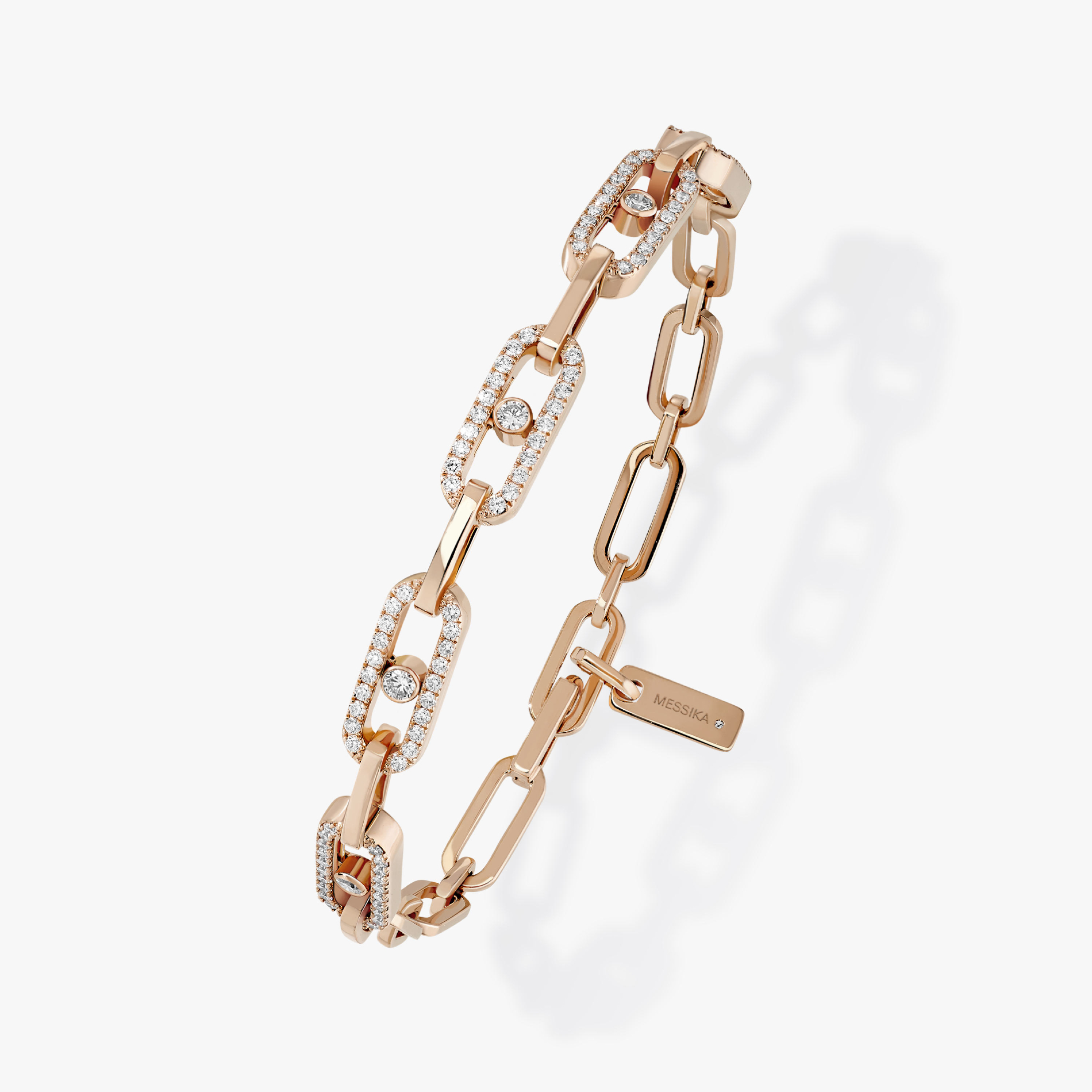 Bracelet Move Link Multi Diamant Or Rose