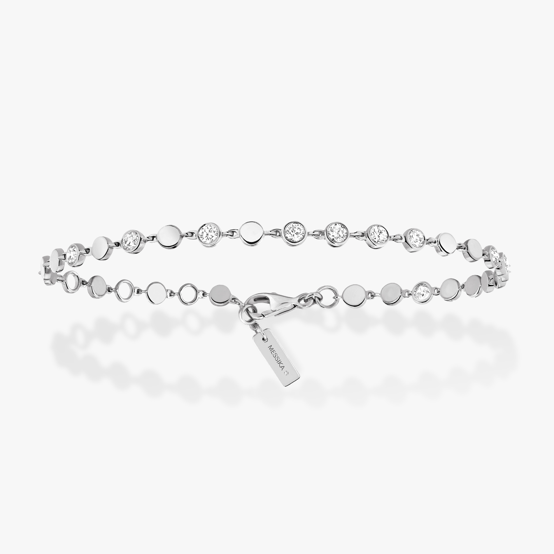 Bracelet D-Vibes PM Diamant Or Blanc