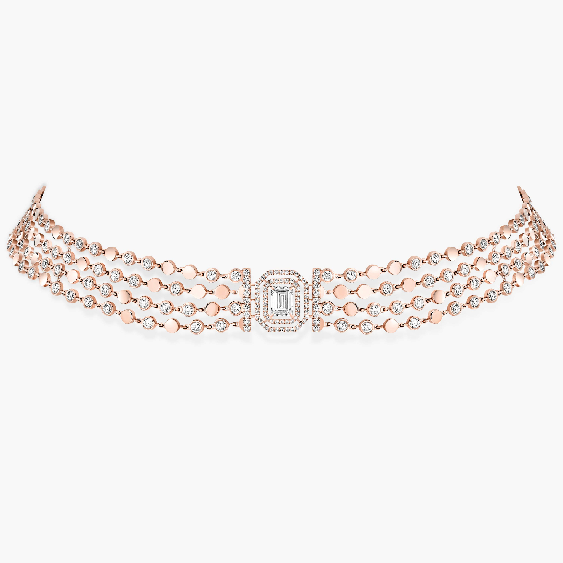 Collier D-Vibes multi-rangs en or rose