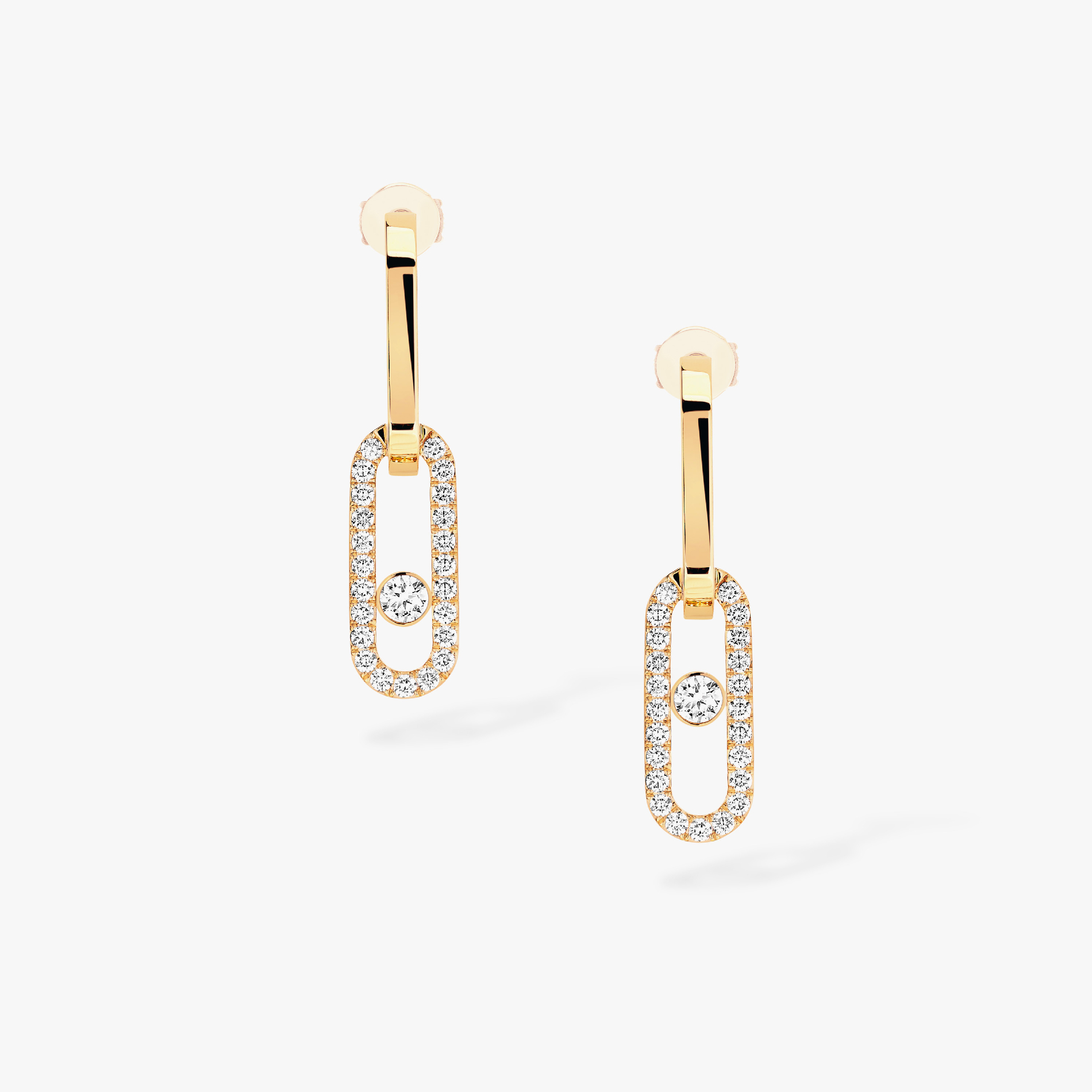 Boucles d'oreilles Diamant Or jaune Move Link