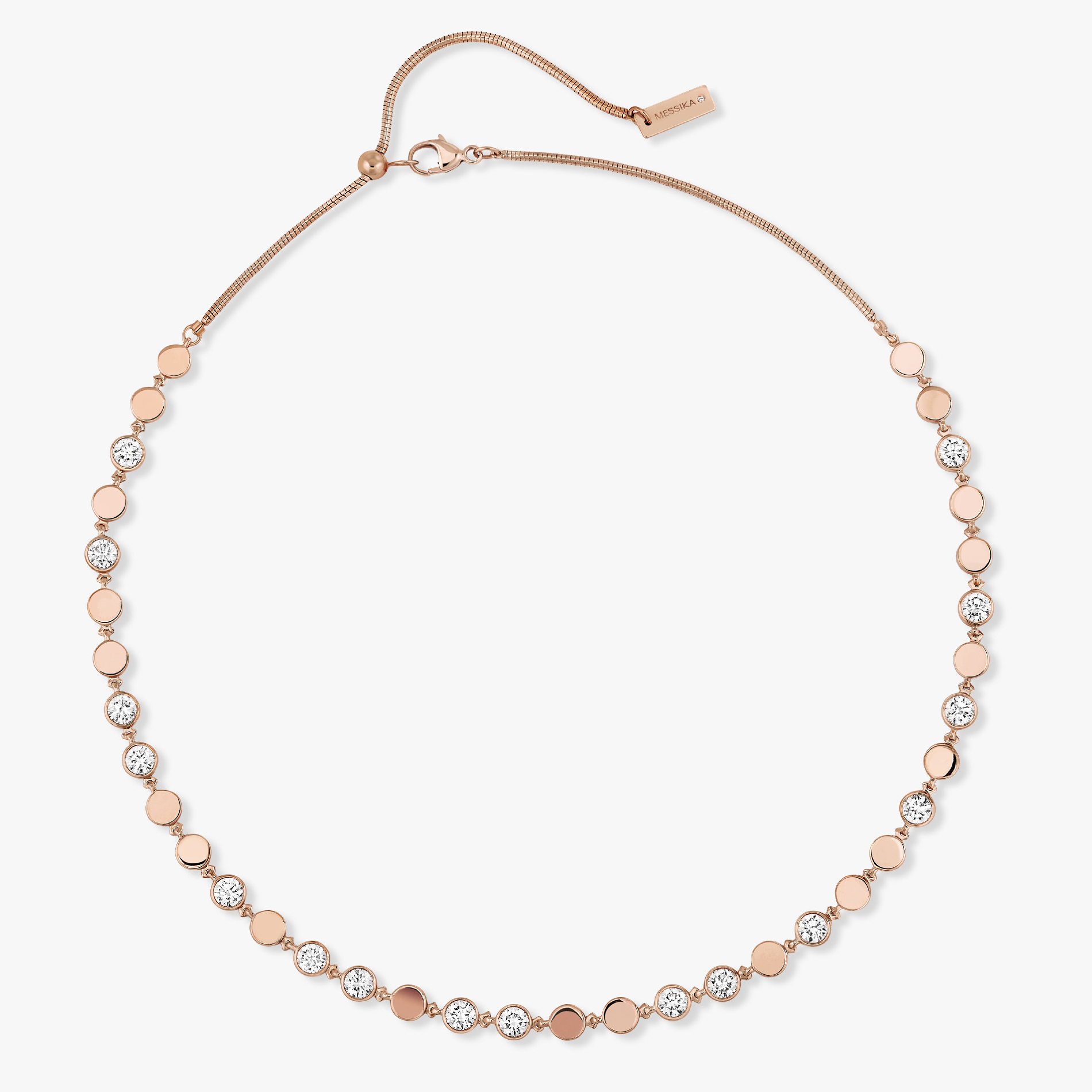 Collier diamant or rose d-vibes mm