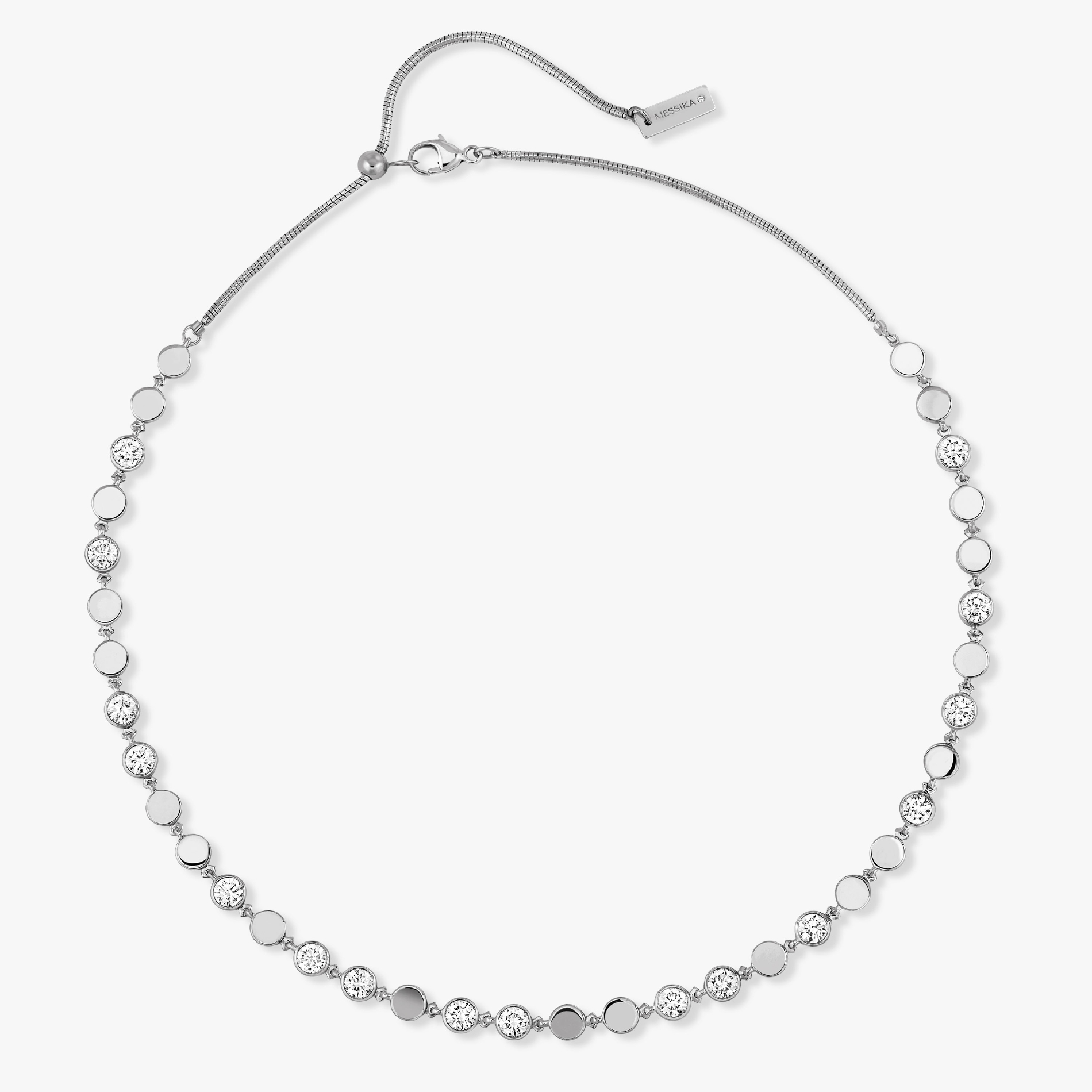 Collier diamant or blanc d-vibes mm