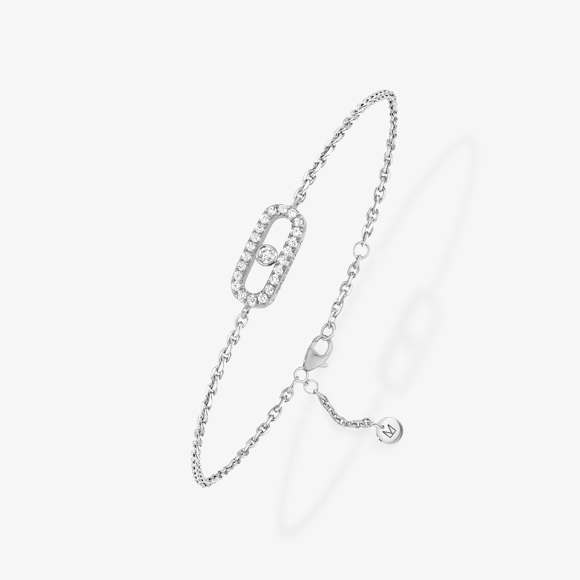 Bracelet Messika CARE(S) Pavé Enfant Diamant Or Blanc