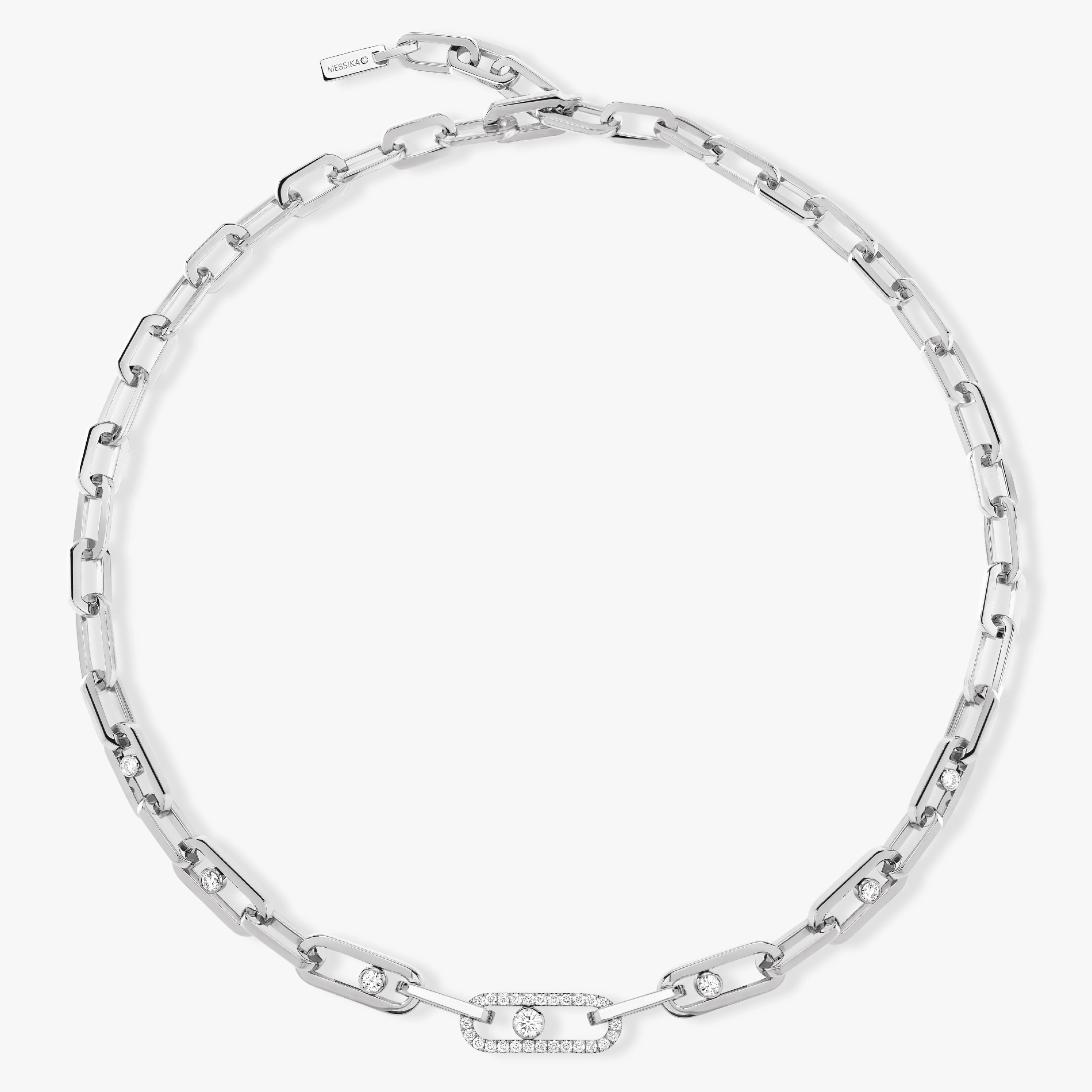 COLLIER DIAMANT OR BLANC MOVE LINK