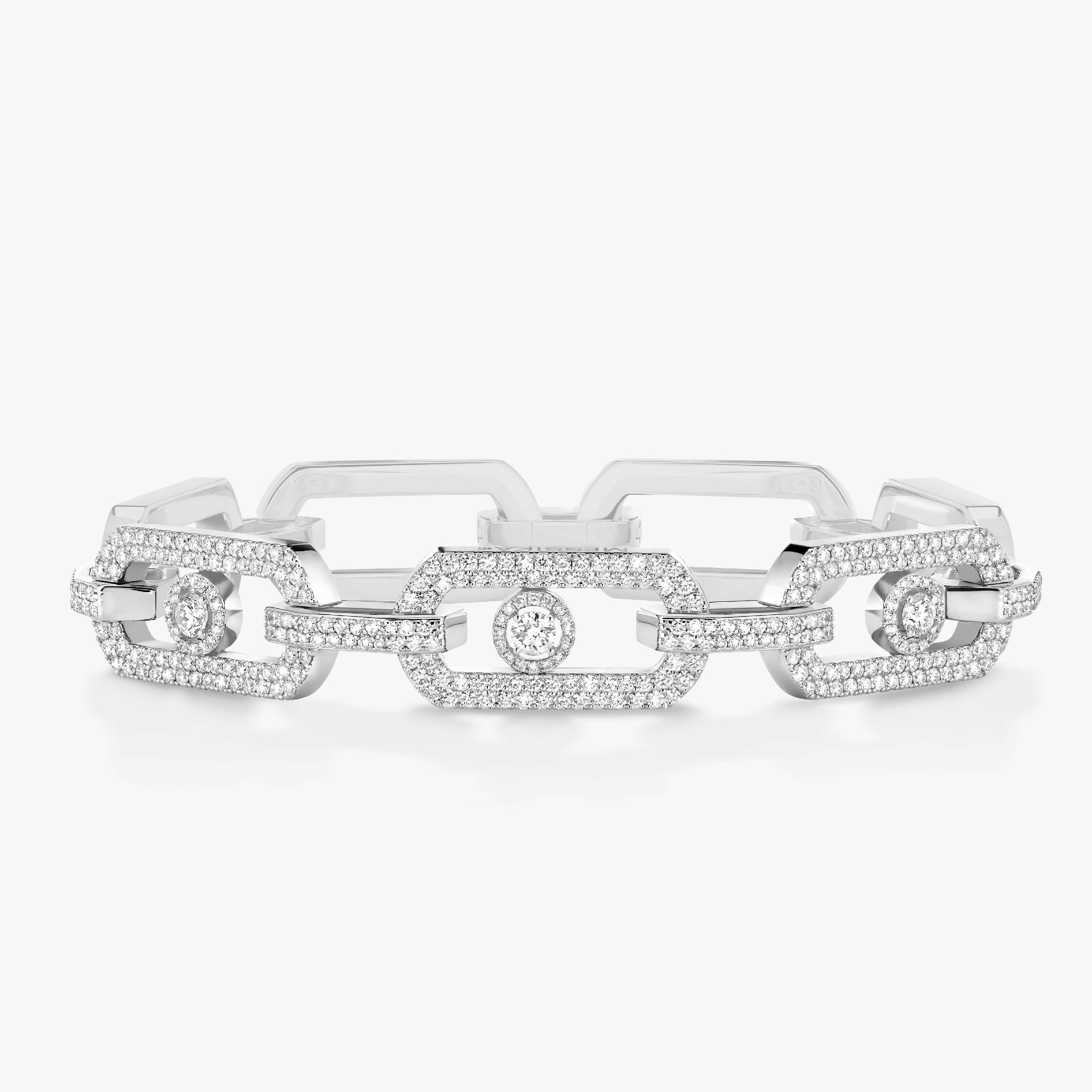 BRACELET DIAMANT OR BLANC SO MOVE XL PAVÉ