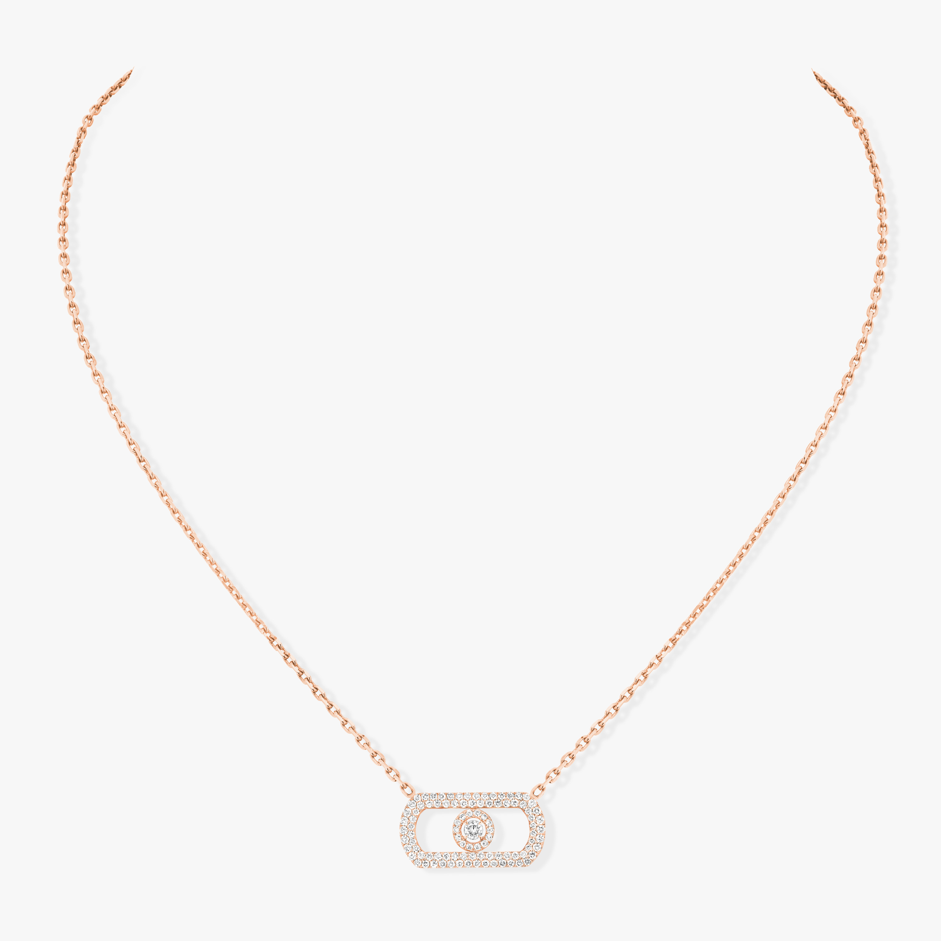 COLLIER DIAMANT OR Rose SO MOVE PAVÉ So Move Référence :  12945-PG -2