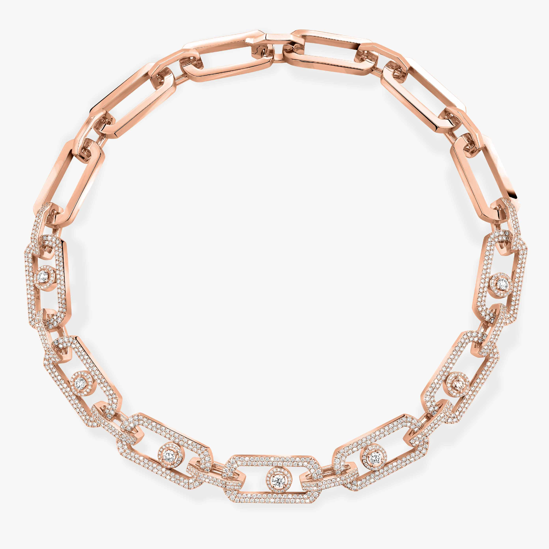 COLLIER DIAMANT OR ROSE SO MOVE XL PAVÉ