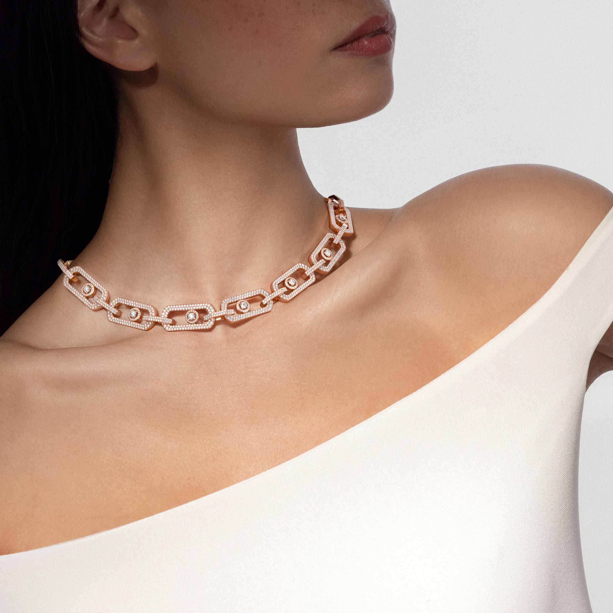 COLLIER DIAMANT OR ROSE SO MOVE XL PAVÉ So Move Référence :  13079-PG -2