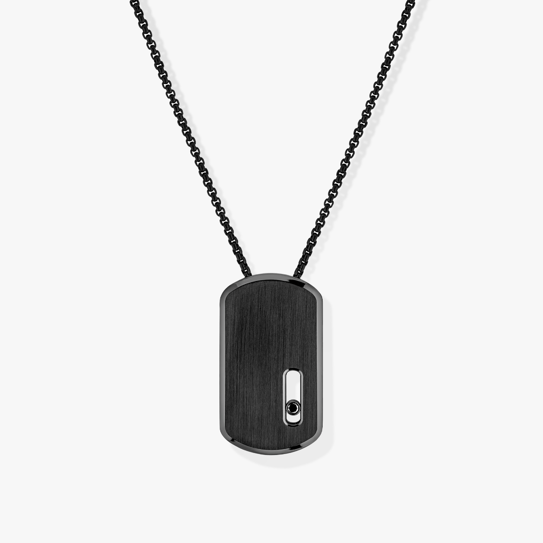 COLLIER DIAMANT TITANE BLACK PENDENTIF GM MOVE TITANIUM BLACK