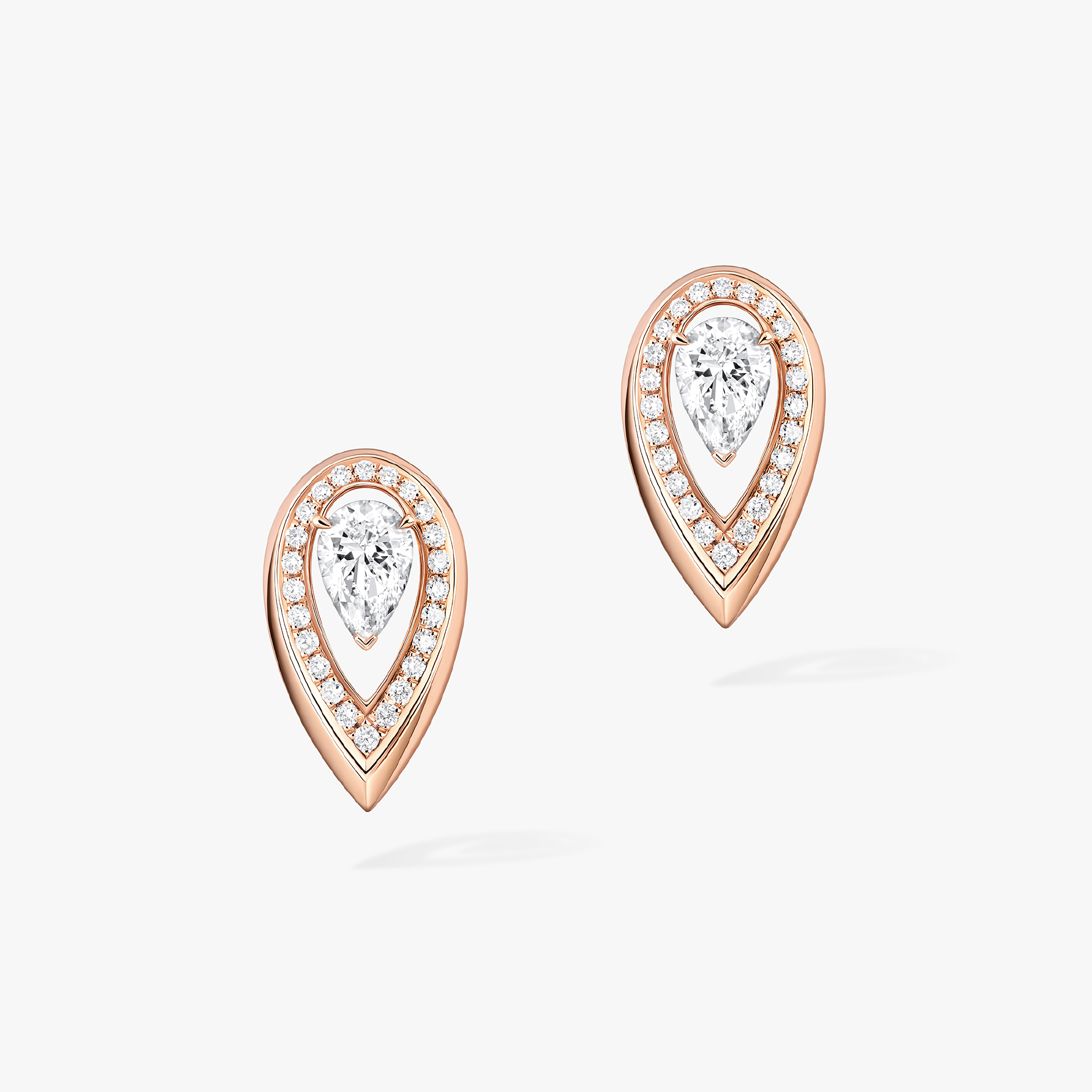 Boucles d'oreilles diamant or rose Fiery 0,25ct