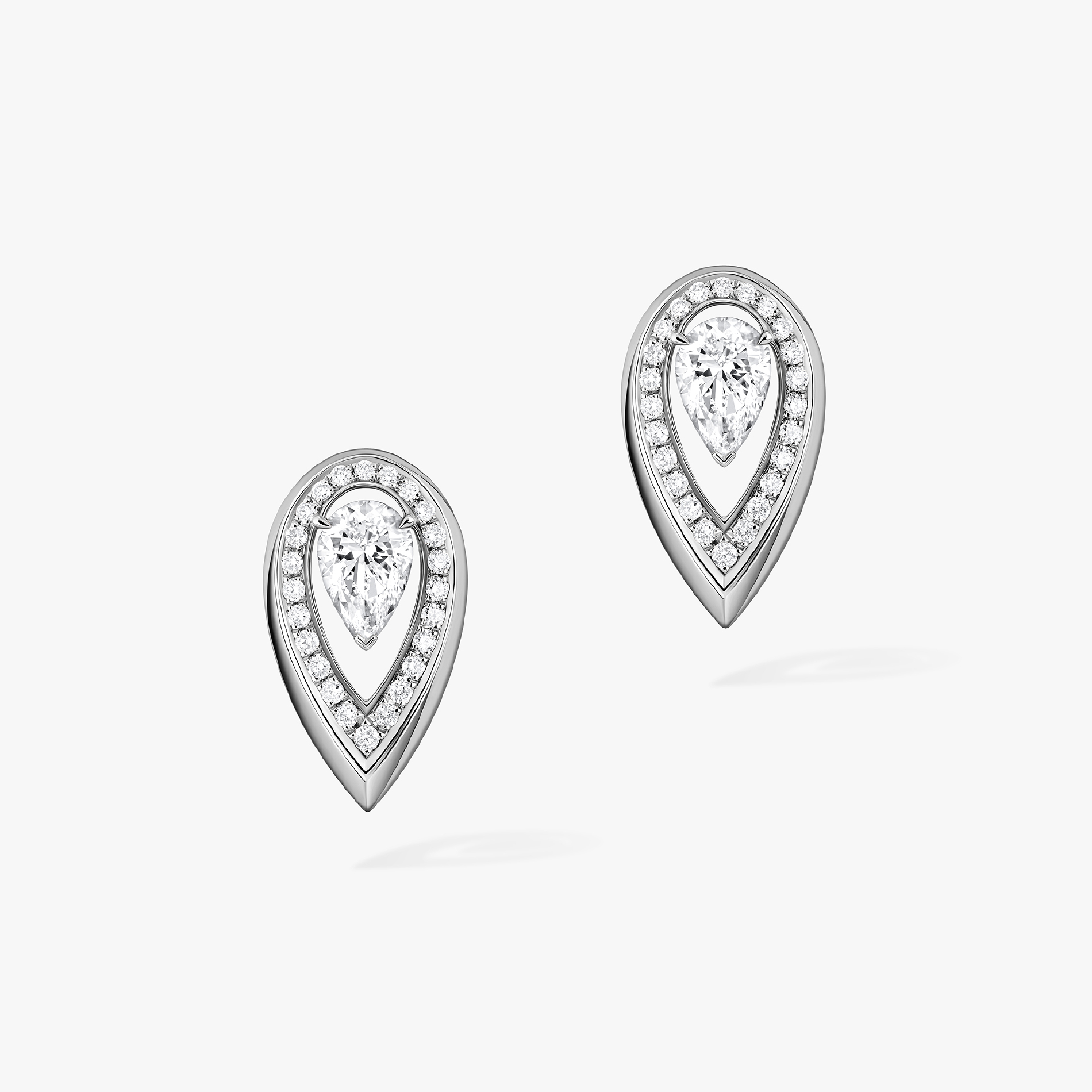 Boucles d'oreilles diamant or blanc Fiery 0,25ct