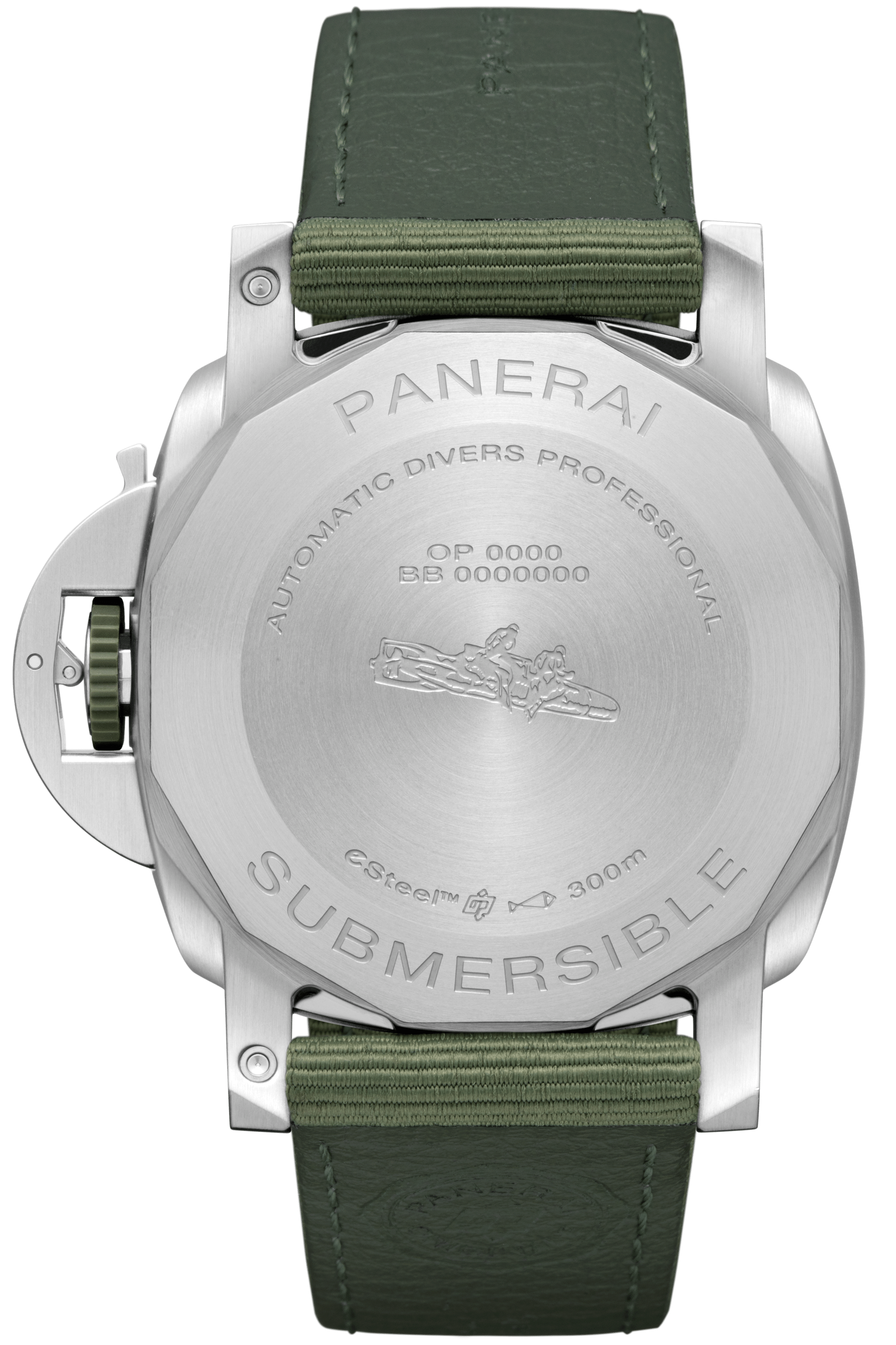 Submersible QuarantaQuattro eSteel™ Verde Smeraldo SUBMERSIBLE Référence :  PAM01287 -2