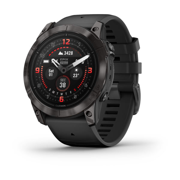 epix™ Pro (Gen 2) Sapphire Edition | 51 mm - Titane avec revêtement en Carbon Gray DLC et bracelet noir