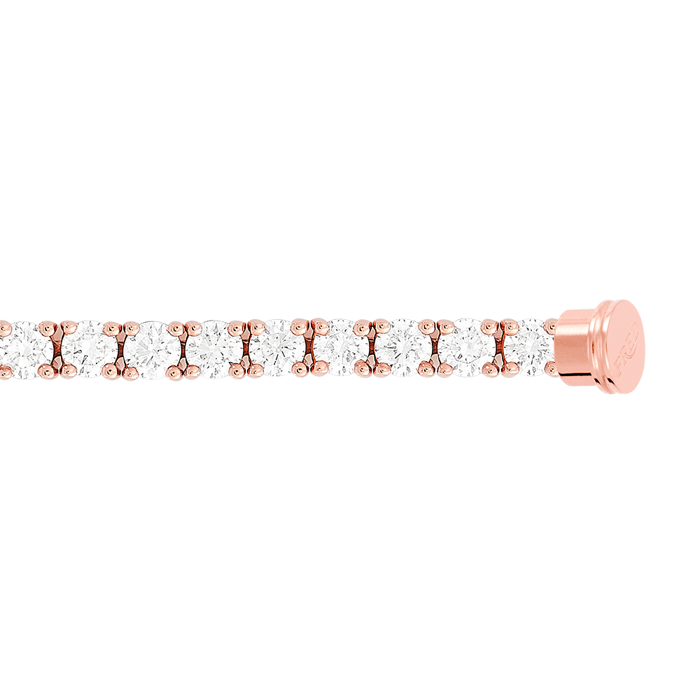 Bracelet ligne diamants or rose 750/1000e