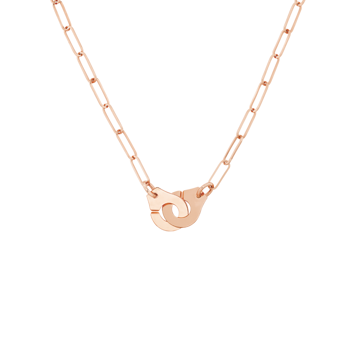 Collier Menottes dinh van R10 or rose