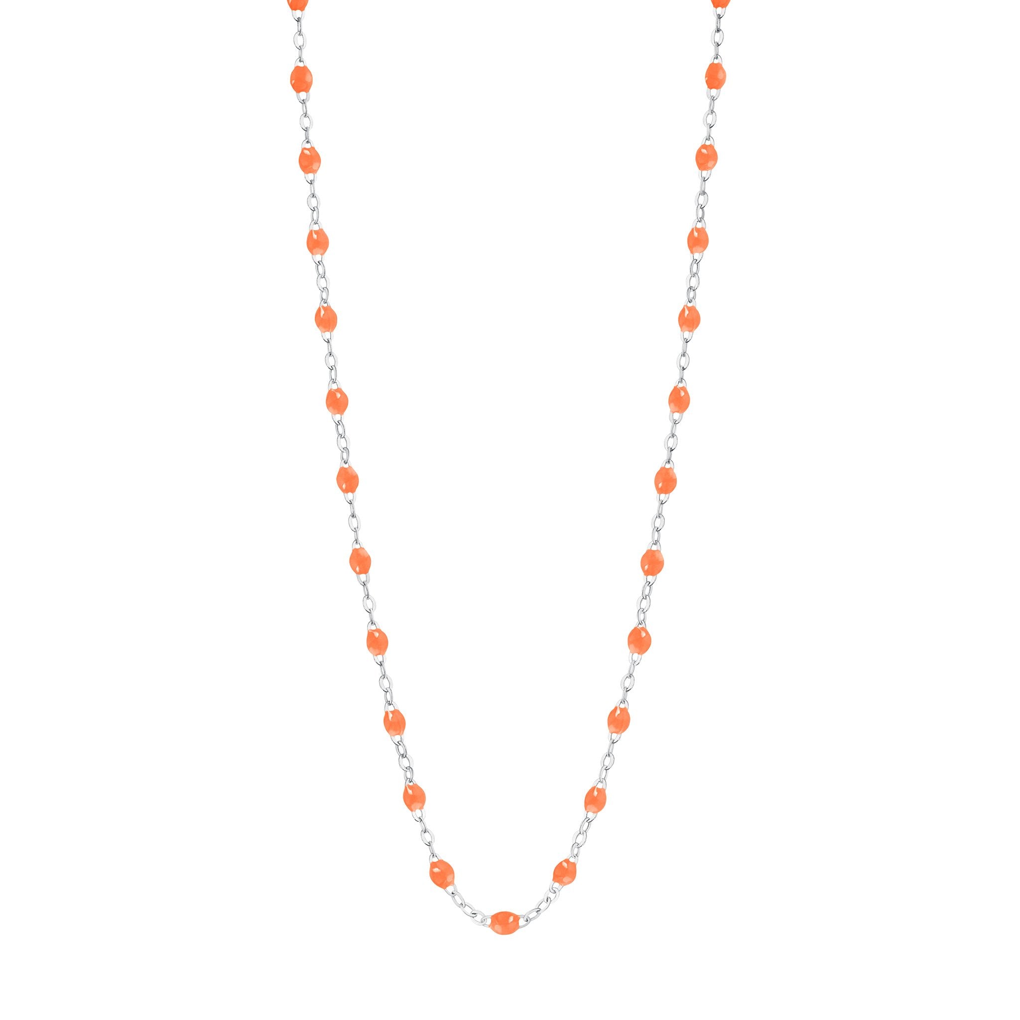 Collier orange fluo Classique Gigi, or blanc, 42 cm classique gigi Référence :  b1gi001g1342xx -1