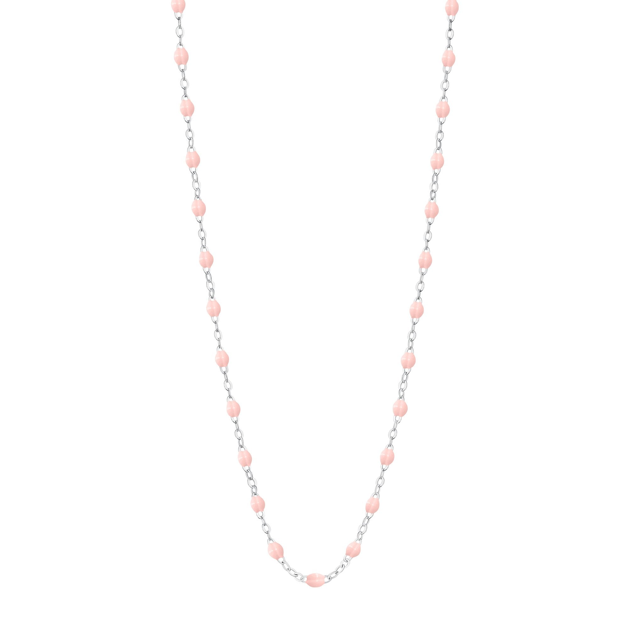 Collier rose bébé Classique Gigi, or blanc, 42 cm