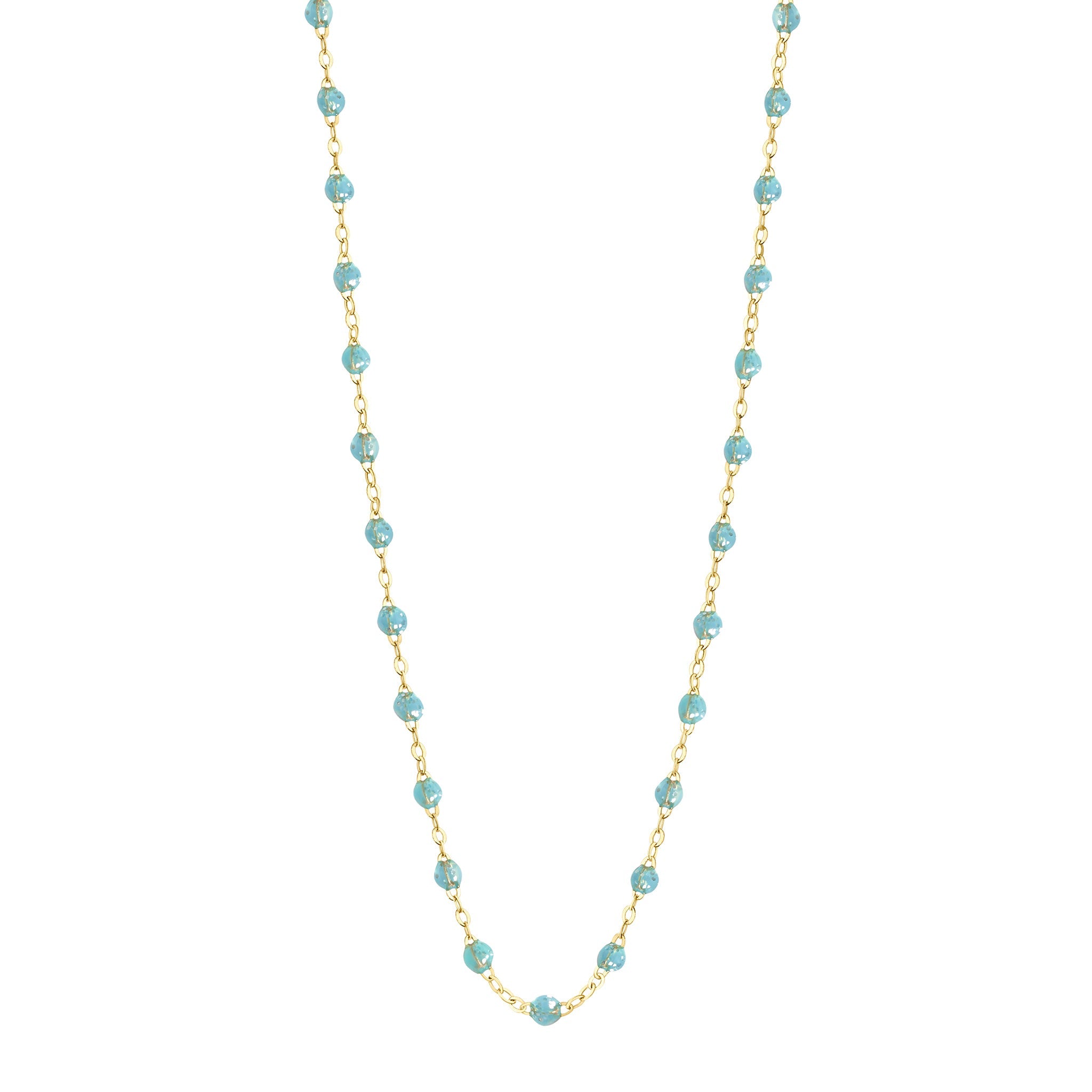 Collier aqua Classique Gigi, or jaune, 42 cm