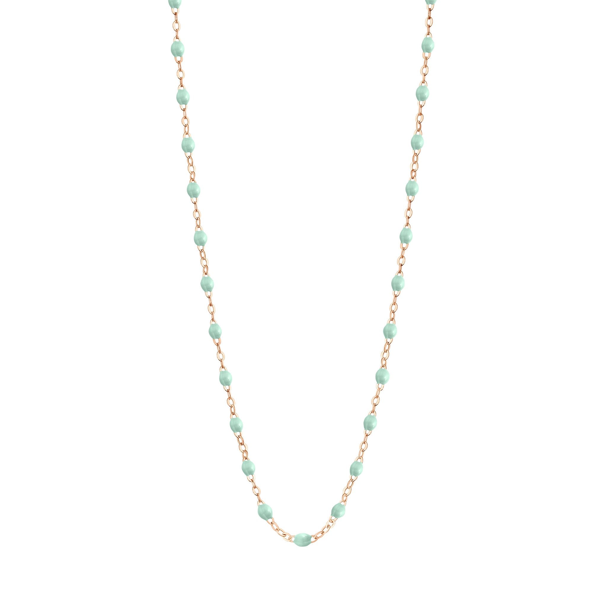 Collier jade Classique Gigi, or rose, 42 cm