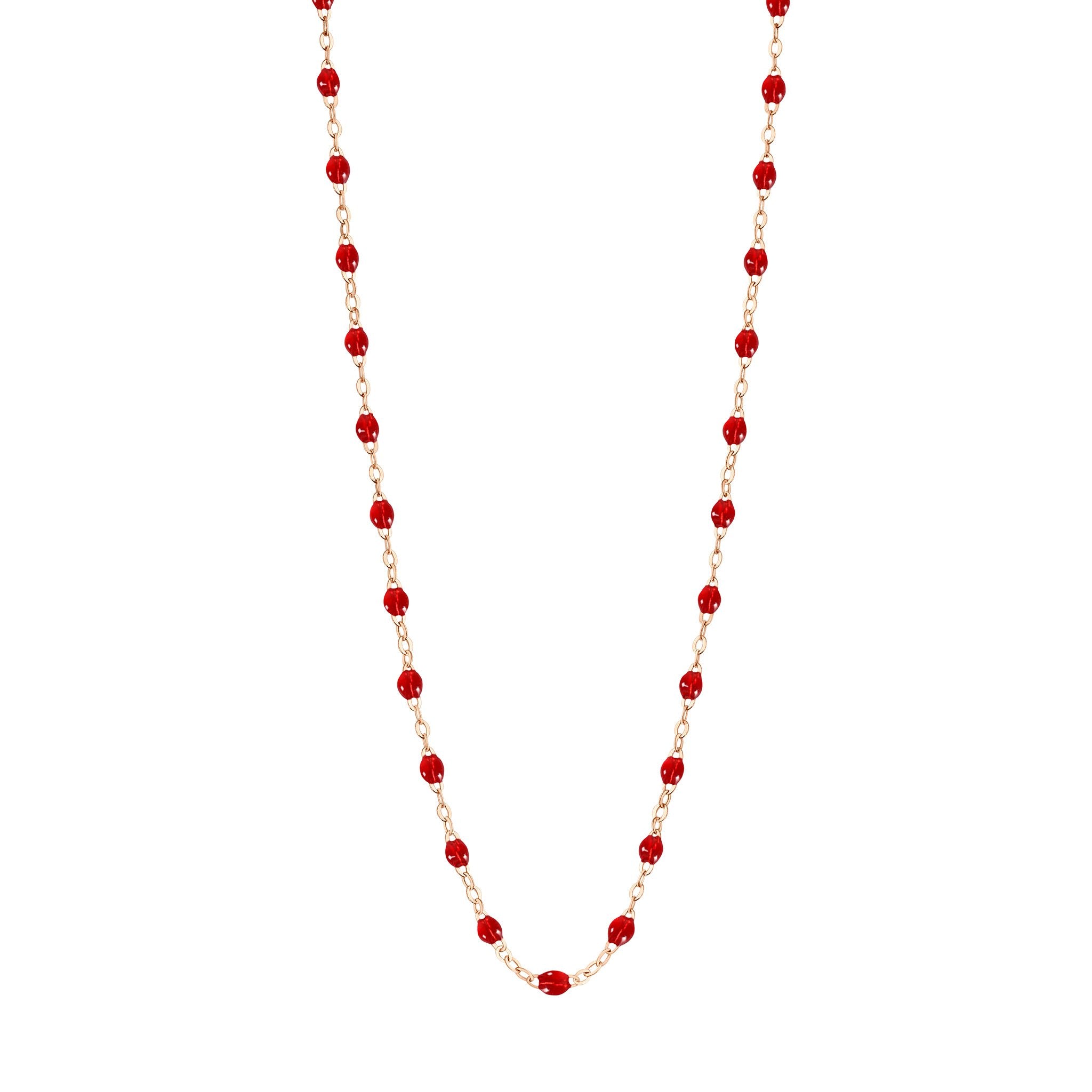 Collier rubis Classique Gigi, or rose, 42 cm