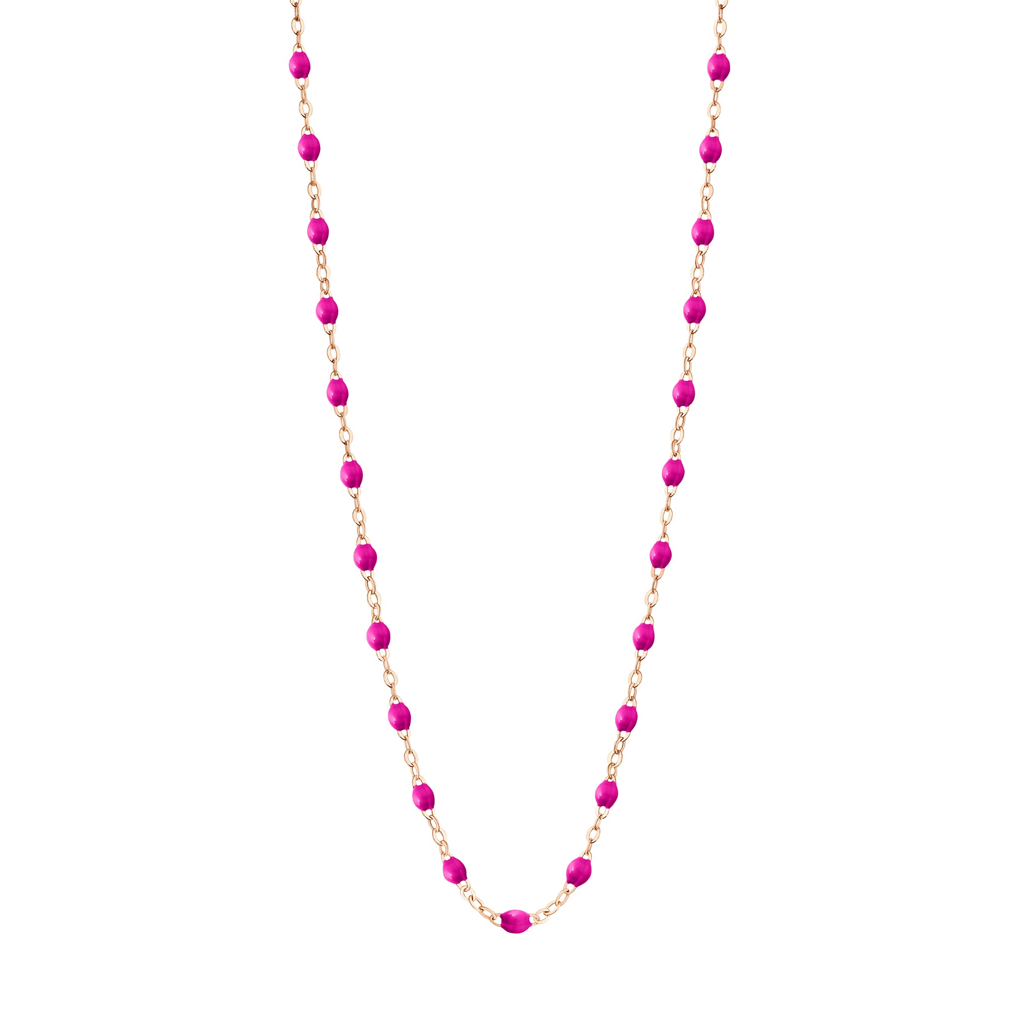 Collier bonbon Classique Gigi, or rose, 42 cm