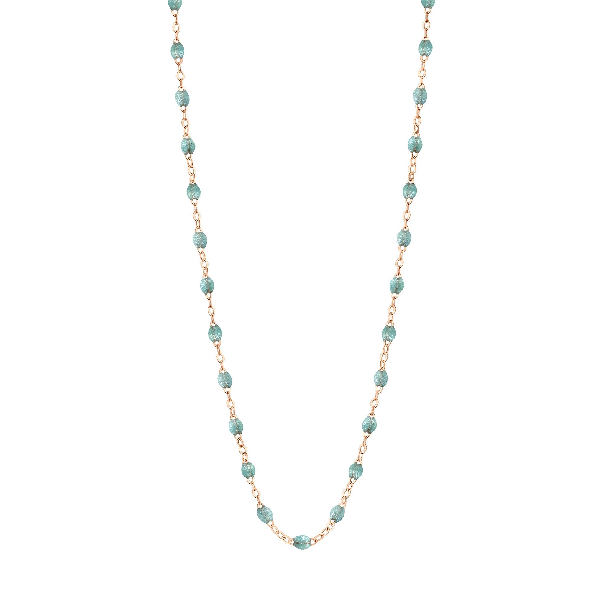 Collier glacier Classique Gigi, or rose, 42 cm