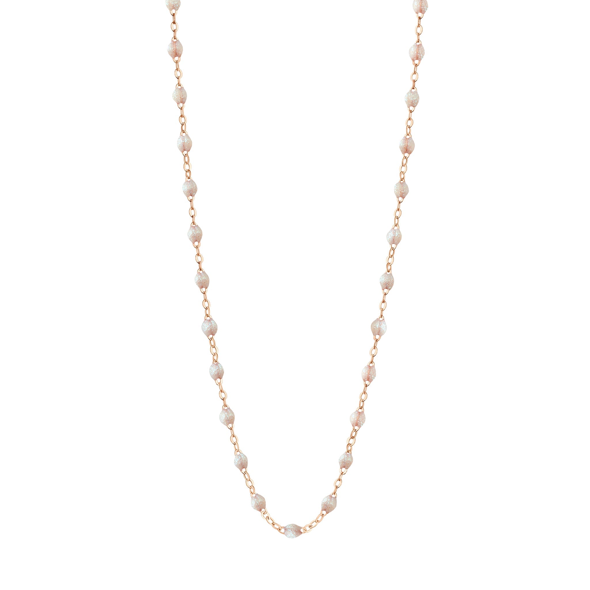 Collier opale Classique Gigi, or rose, 42 cm