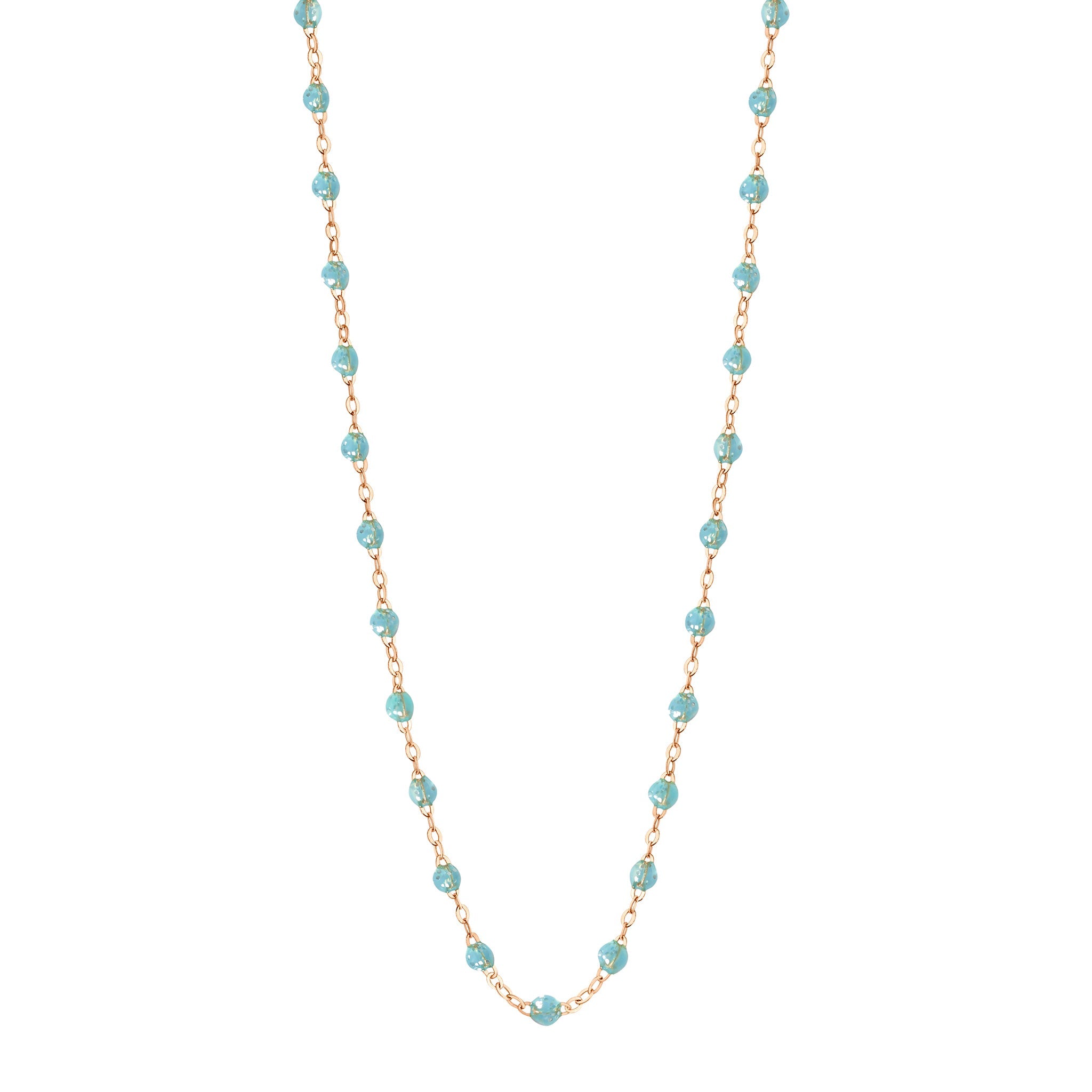 Collier aqua Classique Gigi, or rose, 45 cm