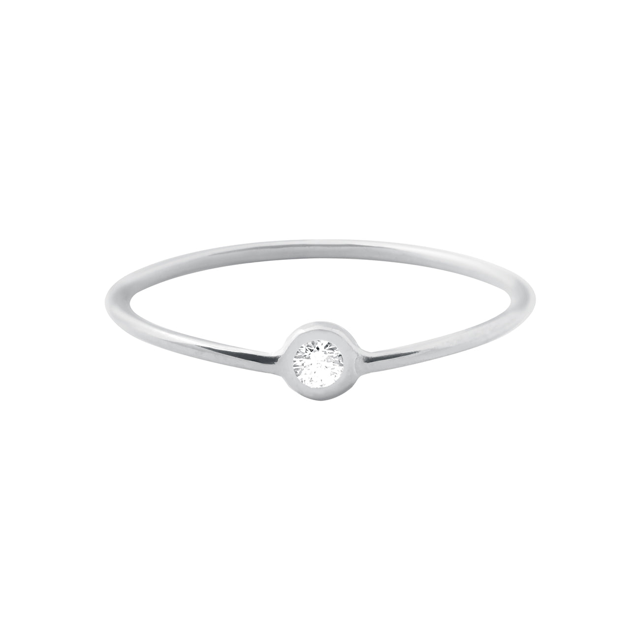 Bague Dot, diamant, or blanc, T 50