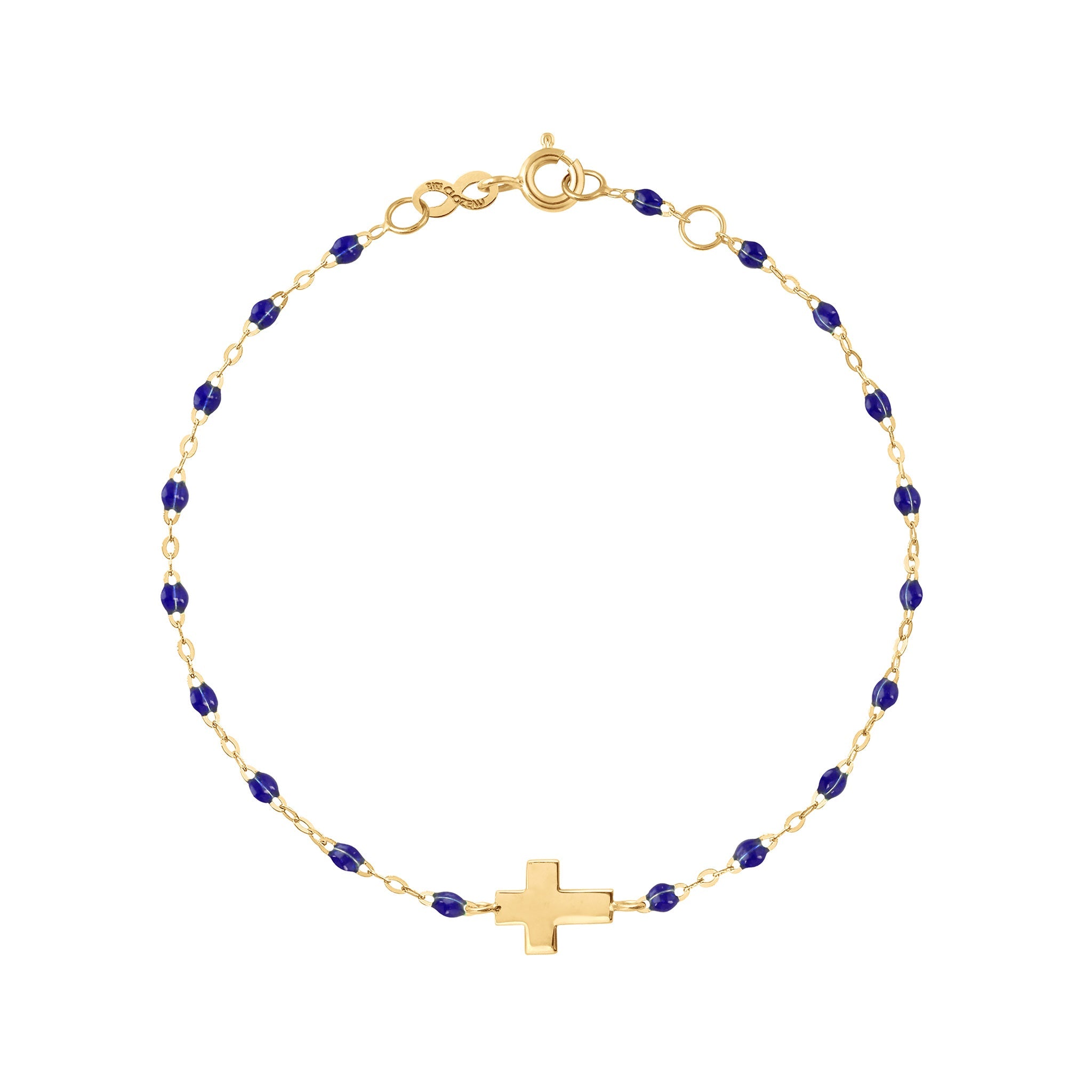 Bracelet bébé prusse Croix, or jaune, 13 cm