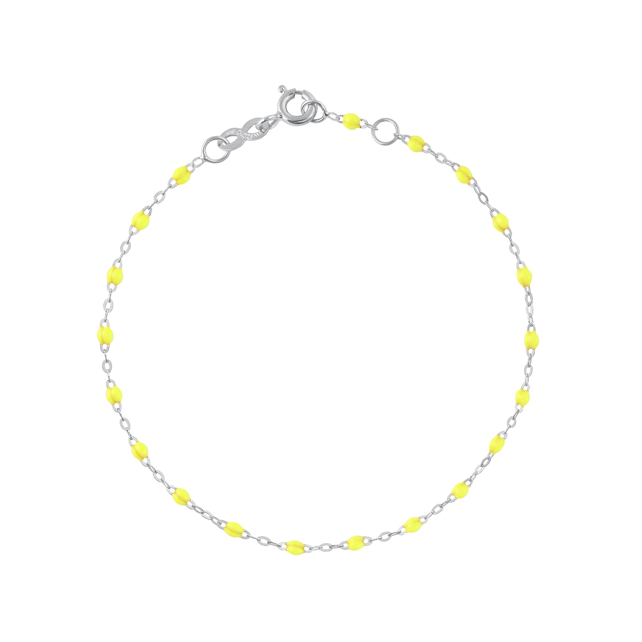 Bracelet jaune fluo Classique Gigi, or blanc, 18 cm classique gigi Référence :  b3gi001g1818xx -1