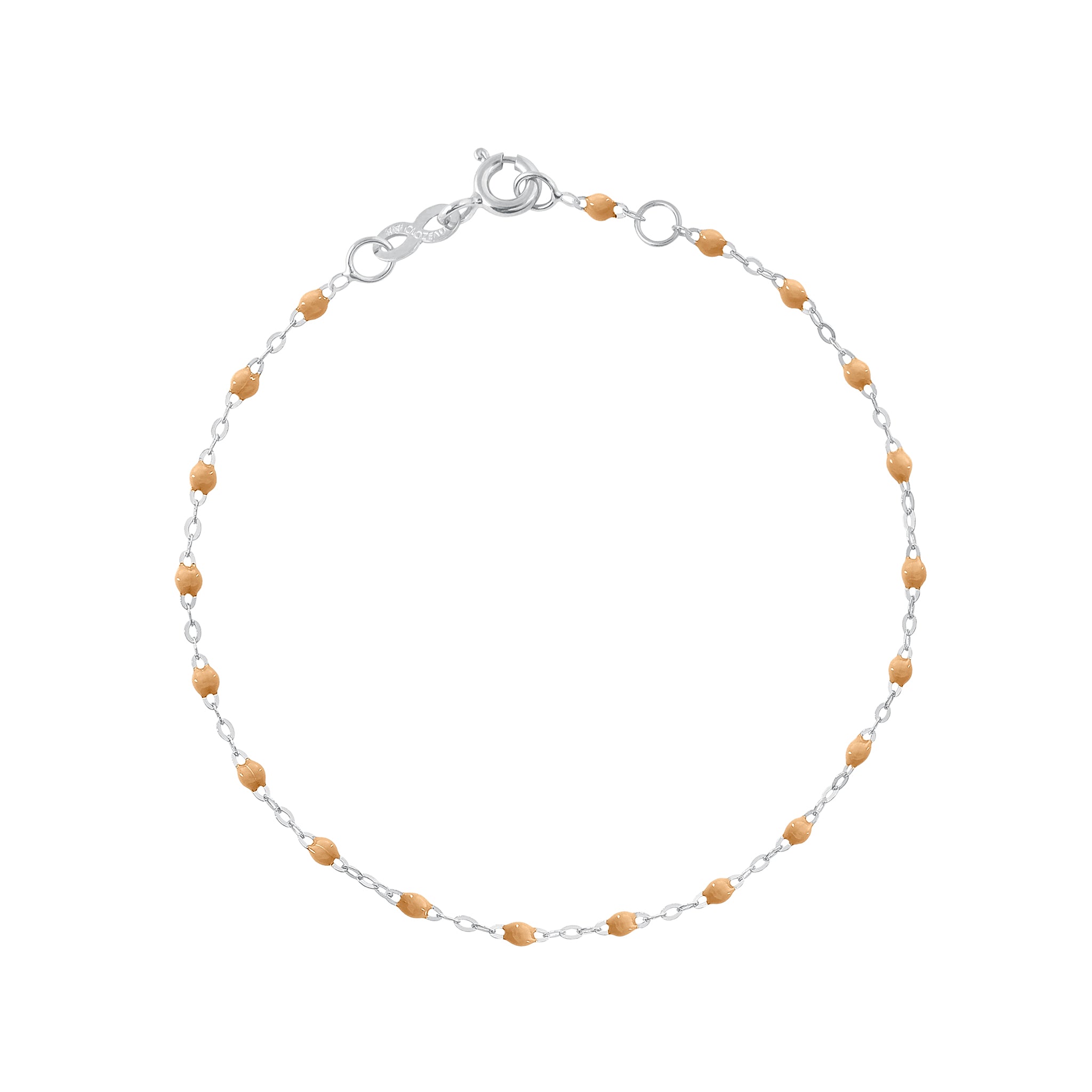 Bracelet nude Classique Gigi, or blanc, 17 cm