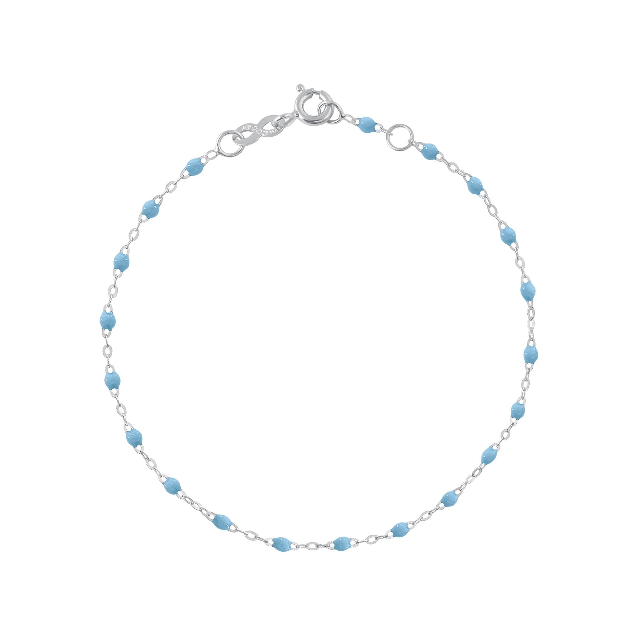 Bracelet turquoise Classique Gigi, or blanc, 17 cm