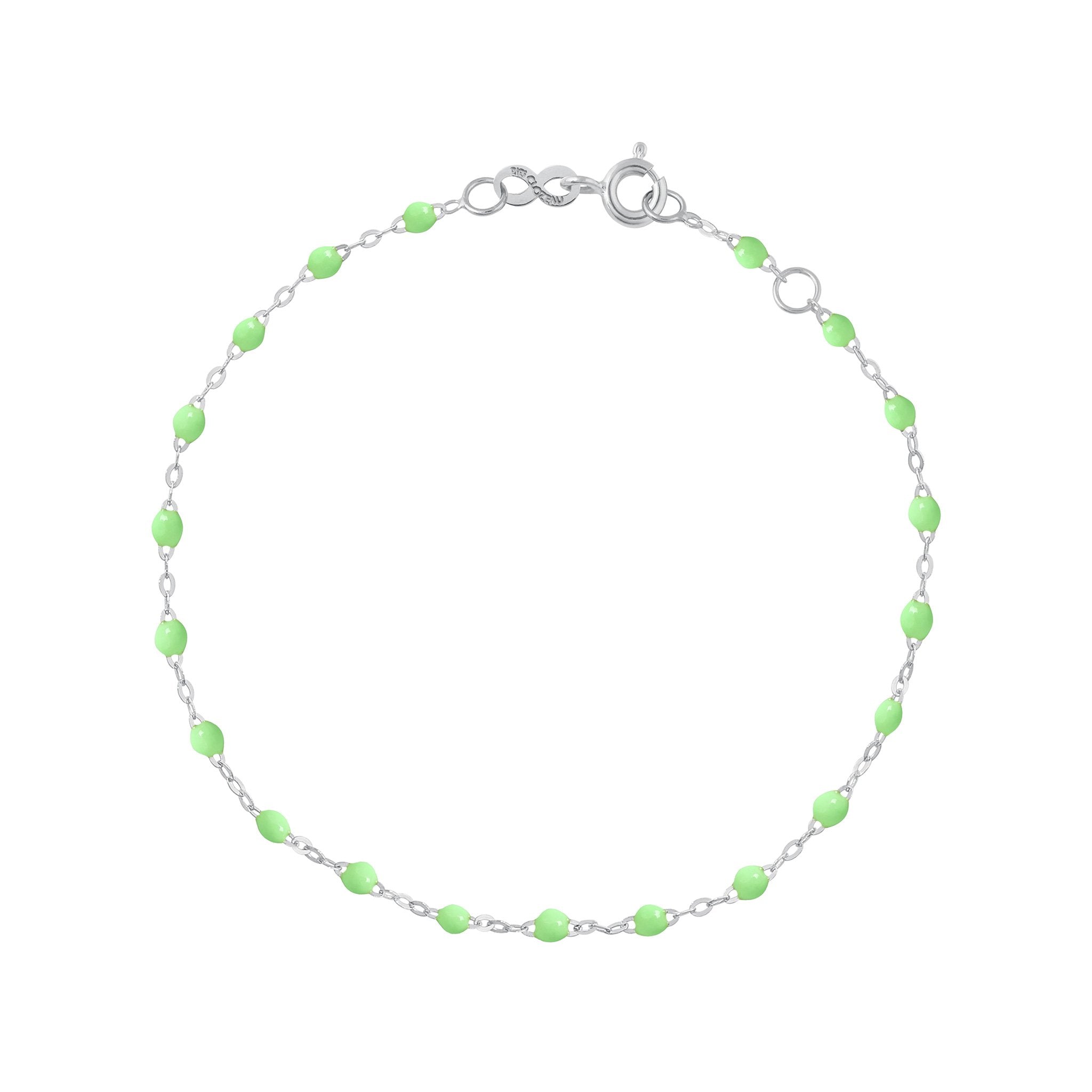 Bracelet anis Classique Gigi, or blanc, 19 cm