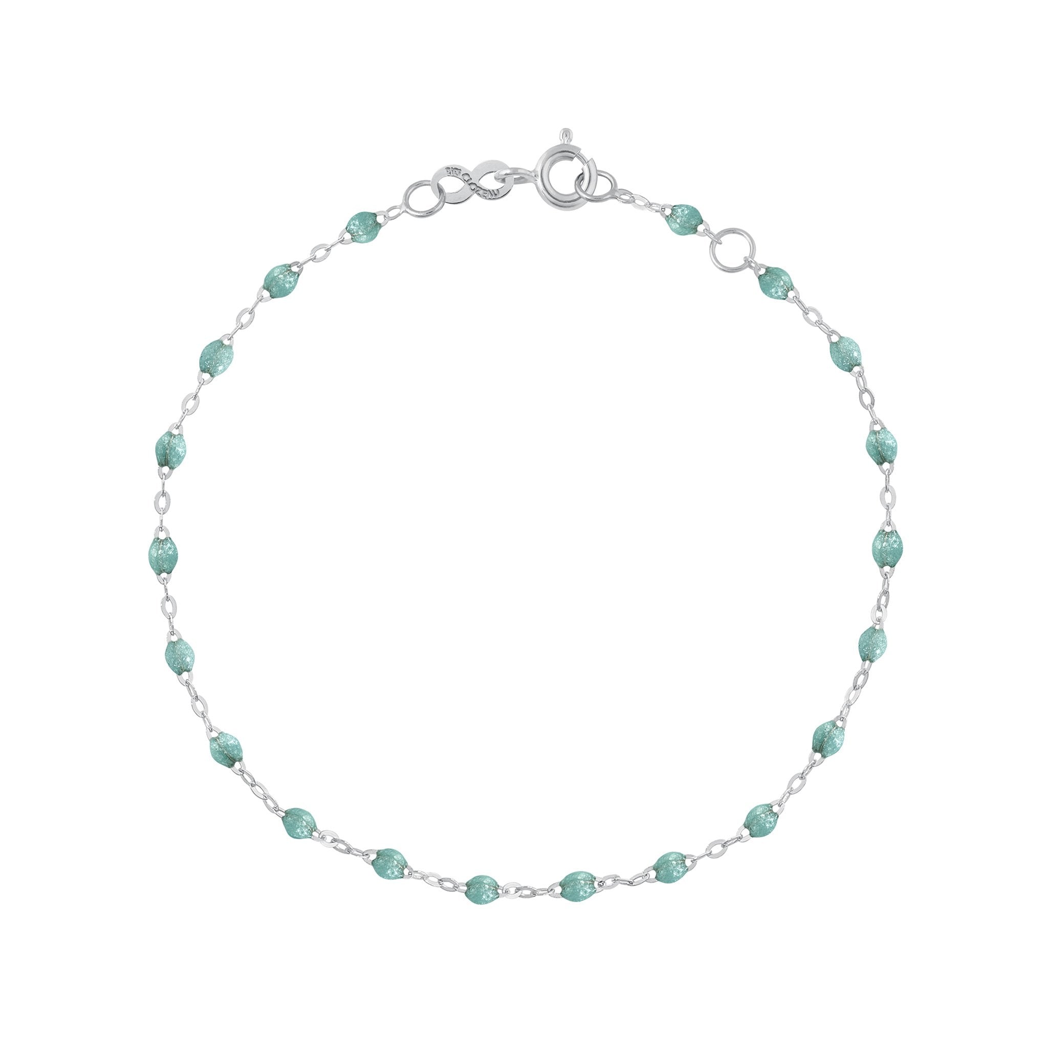 Bracelet glacier Classique Gigi, or blanc, 17 cm