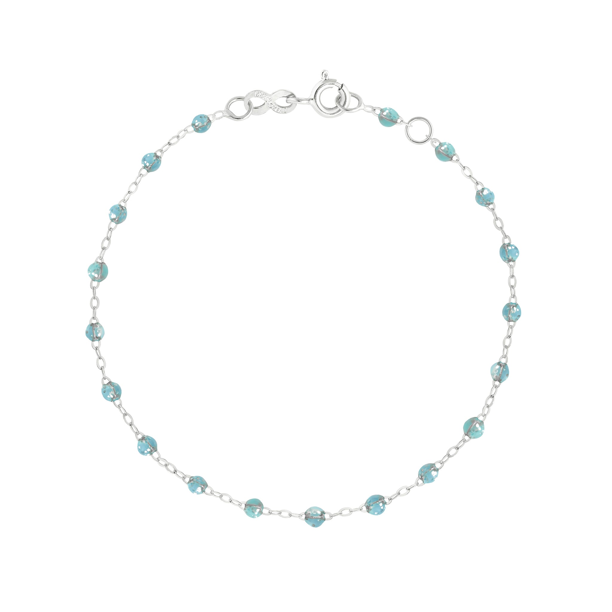 Bracelet aqua Classique Gigi, or blanc, 18 cm