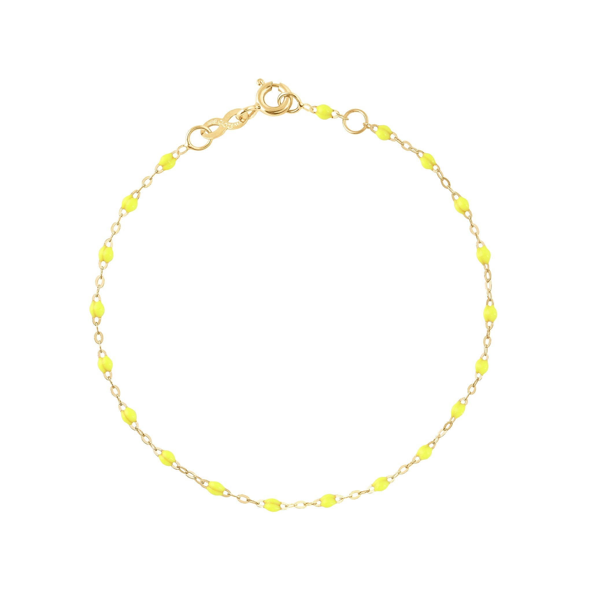 Bracelet jaune fluo Classique Gigi, or jaune, 15 cm