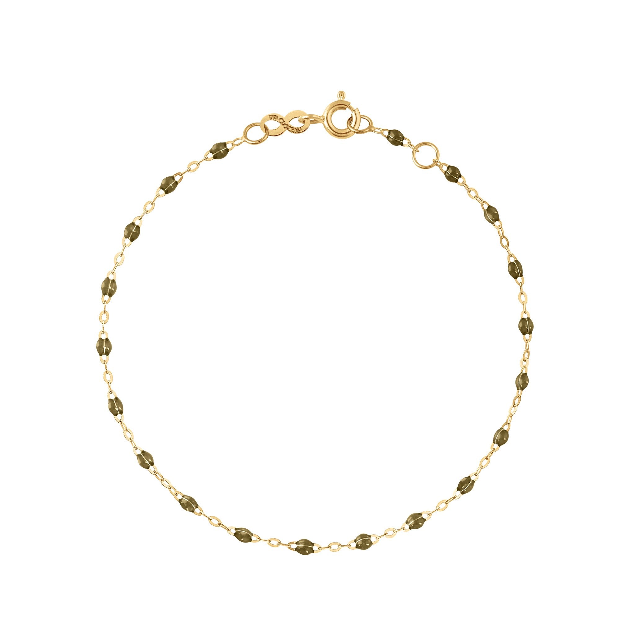 Bracelet kaki Classique Gigi, or jaune, 17 cm