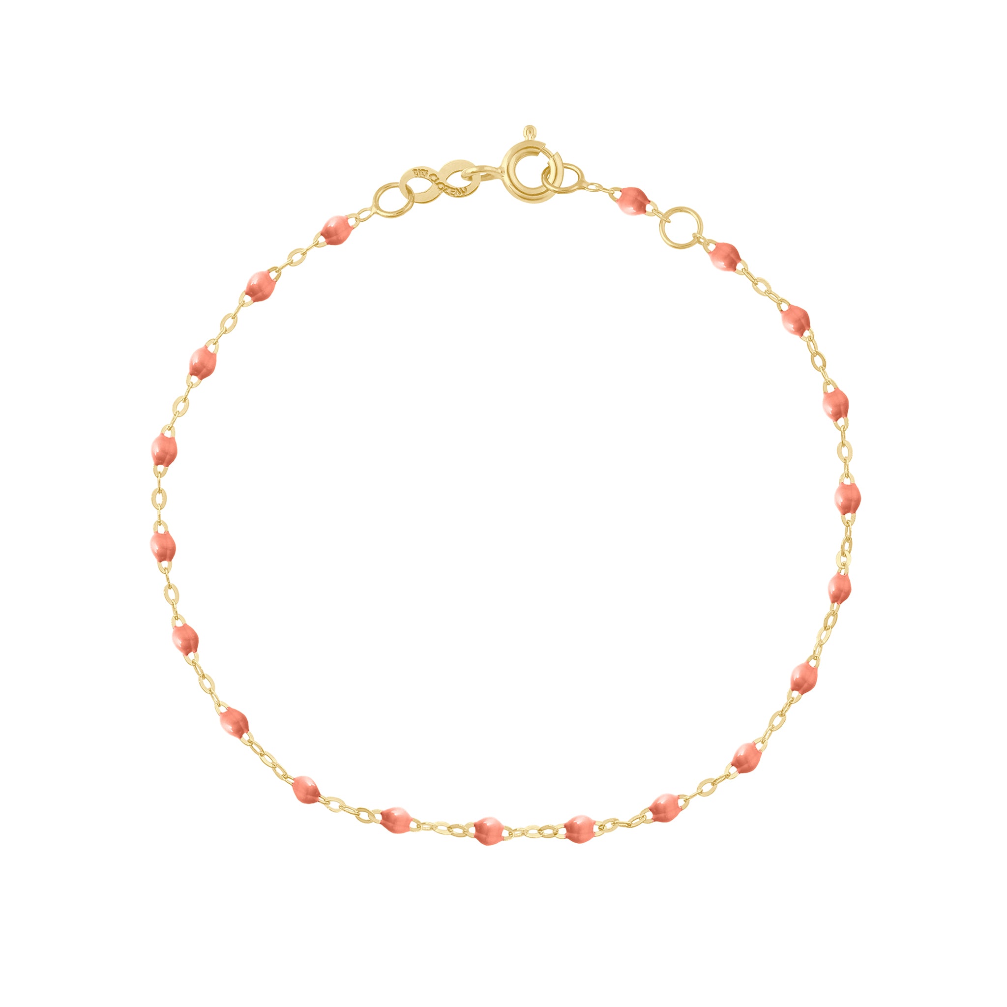 Bracelet saumon Classique Gigi, or jaune, 17 cm