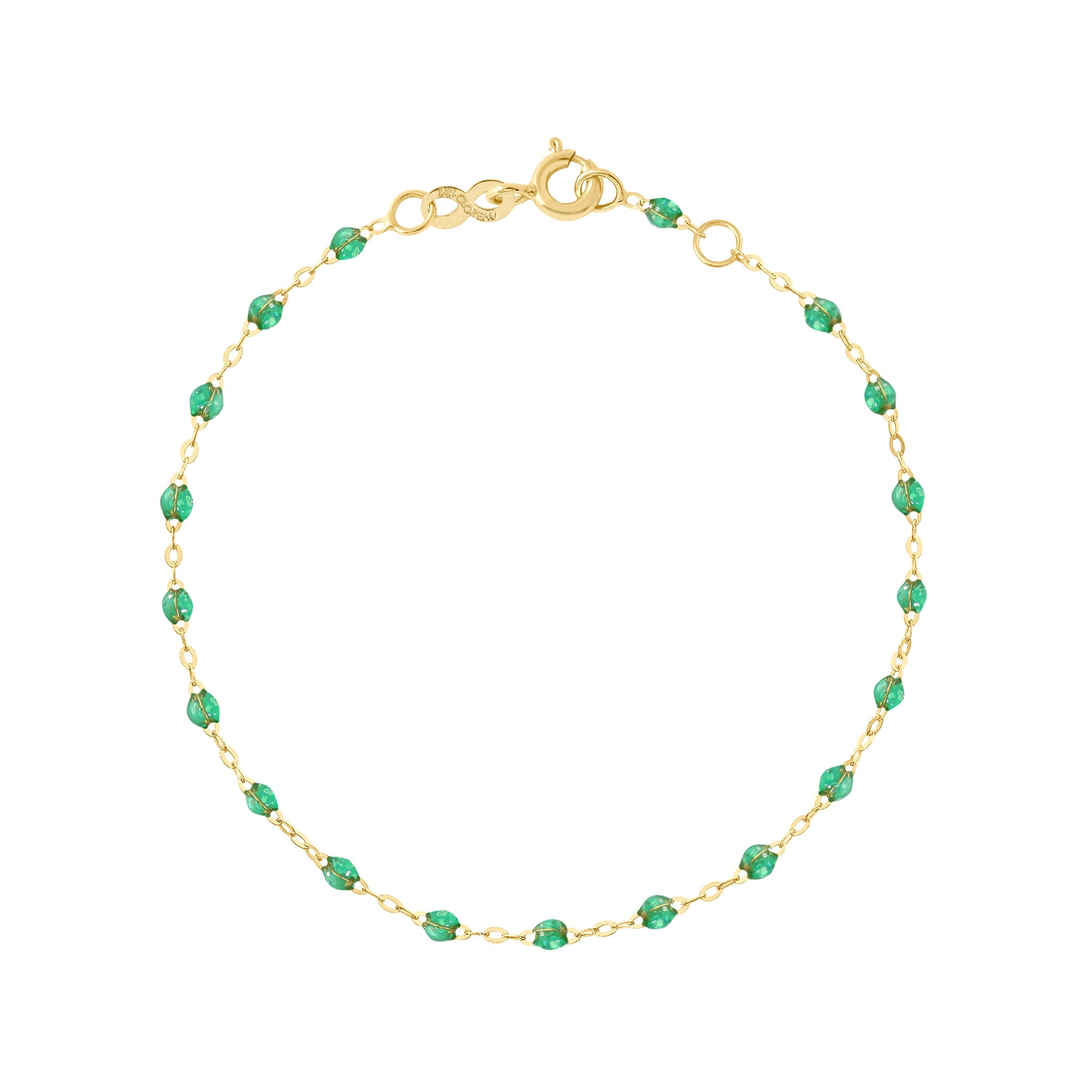 Bracelet menthe Classique Gigi, or jaune, 17 cm