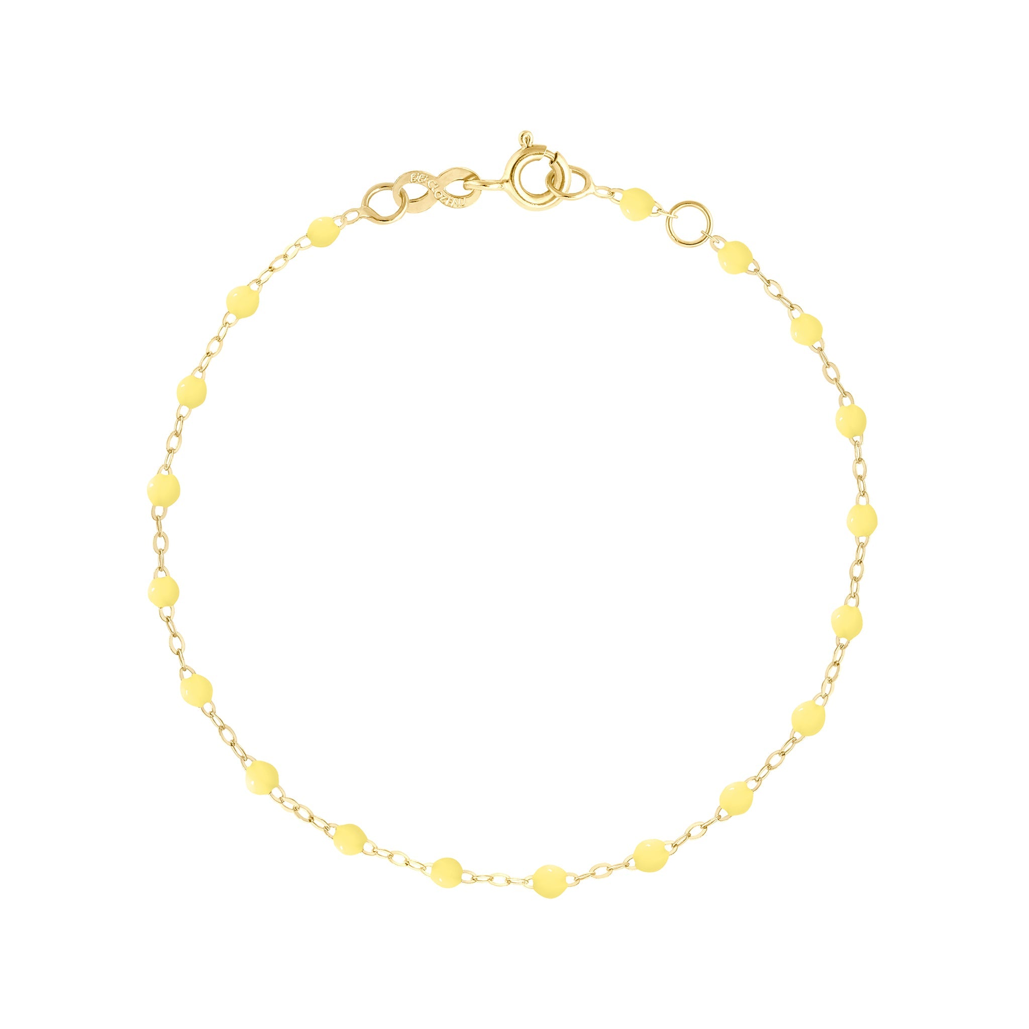 Bracelet cheville mimosa Classique Gigi, or jaune, 24 cm